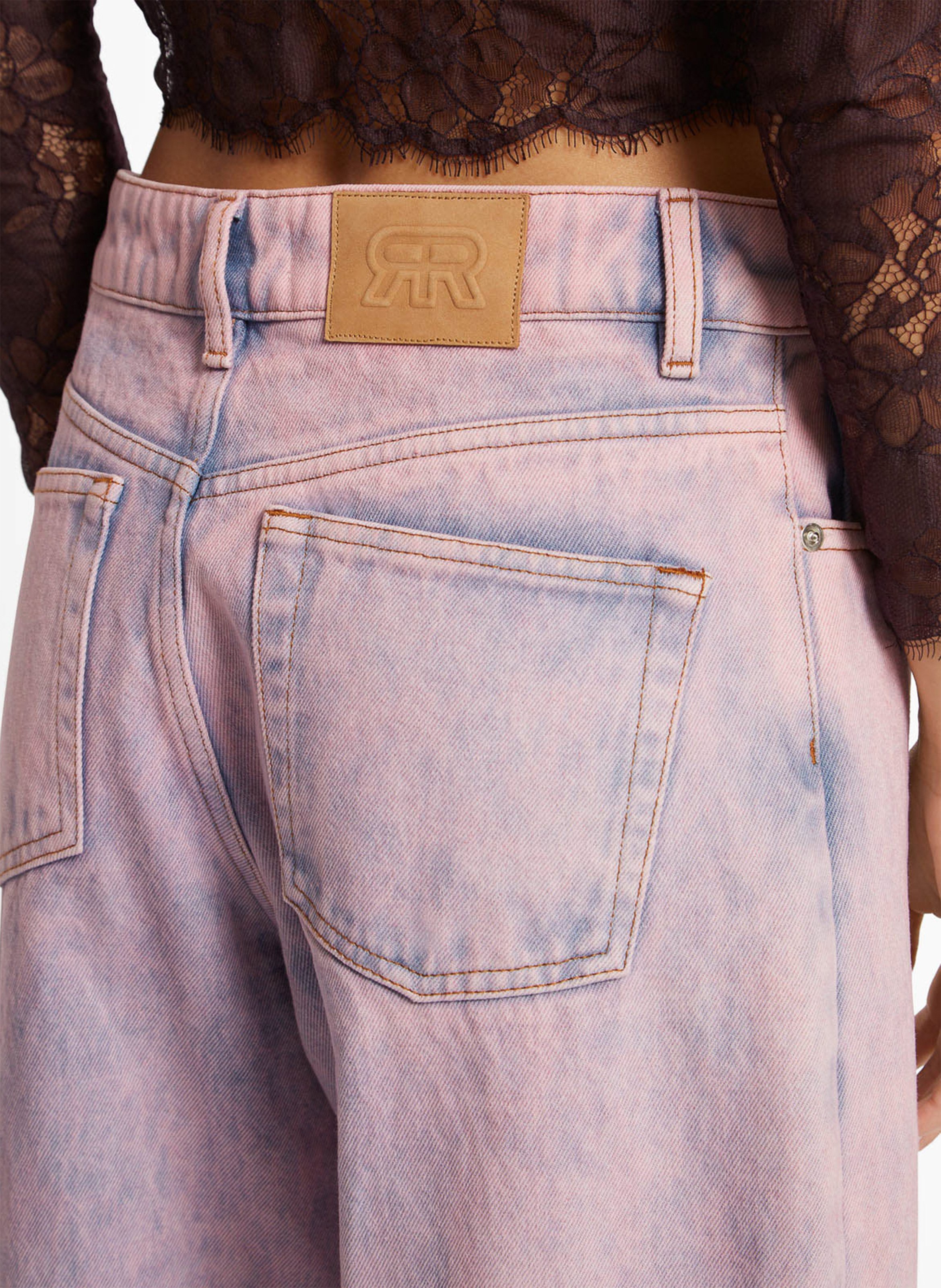 Jean taille haute délavé ROSEANNA Rose