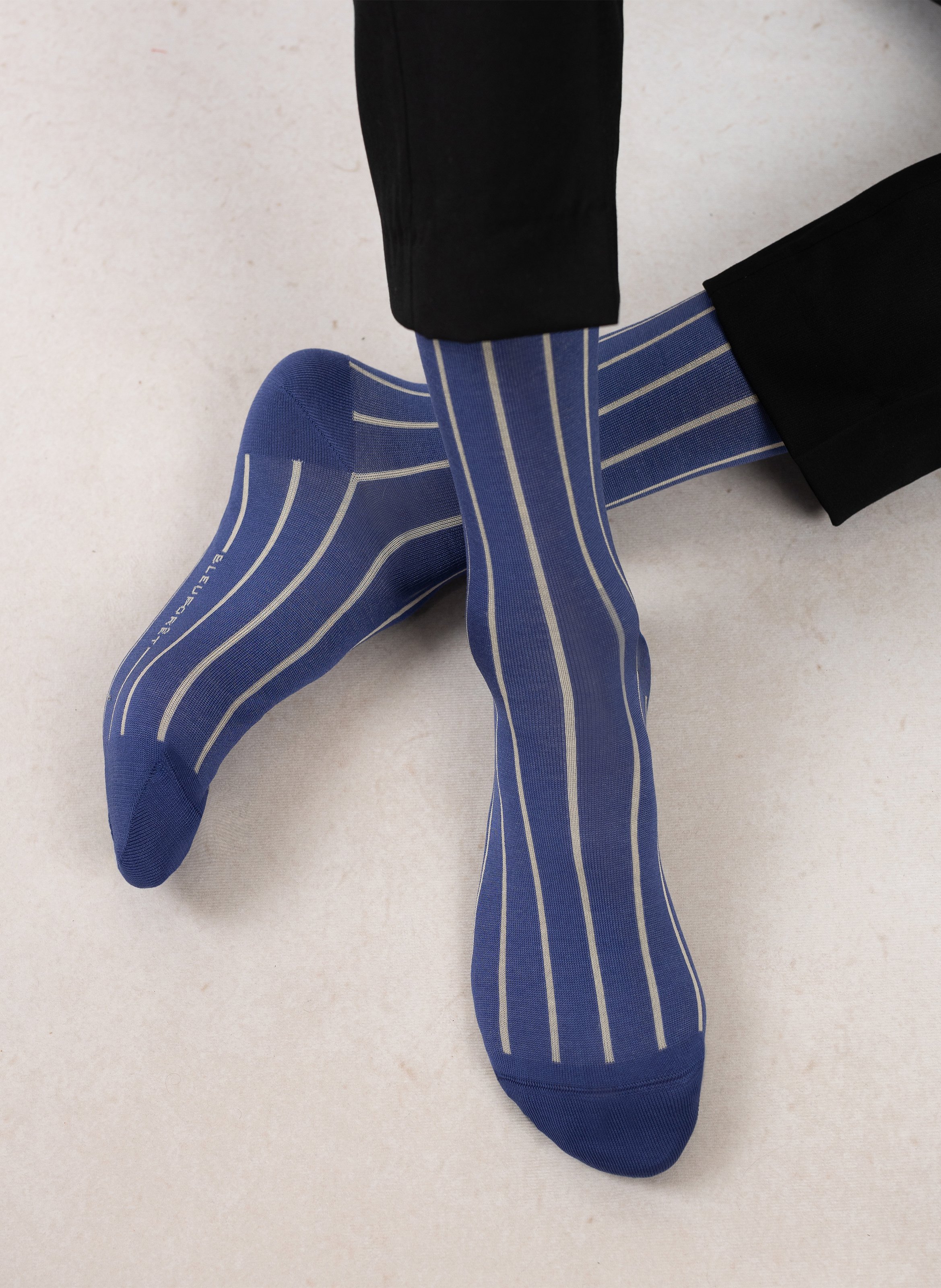 Gestreepte sokken van gemengd katoen BLEUFORET Blauw