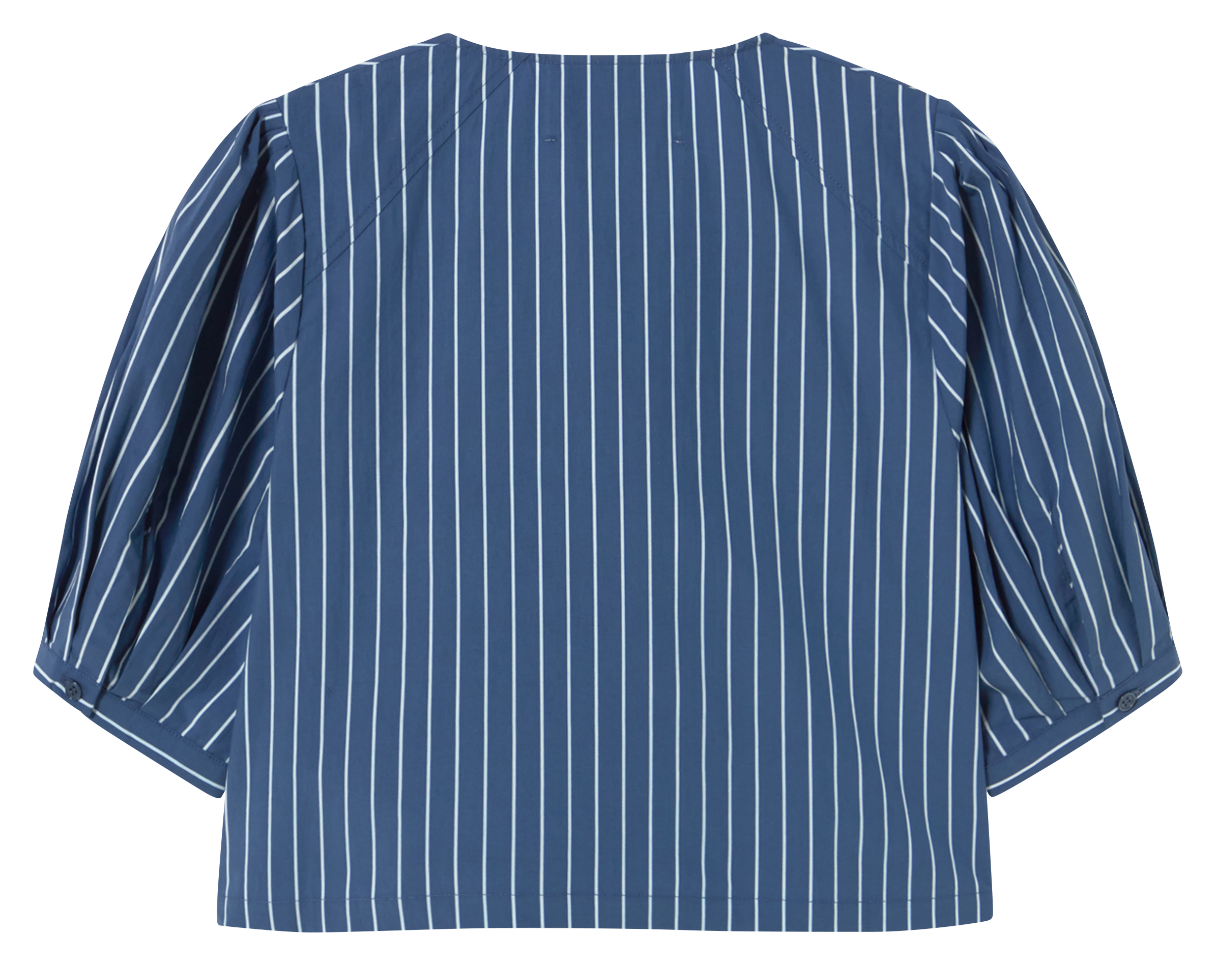 Chemise col V en coton THE TINY BIG SISTER Bleu