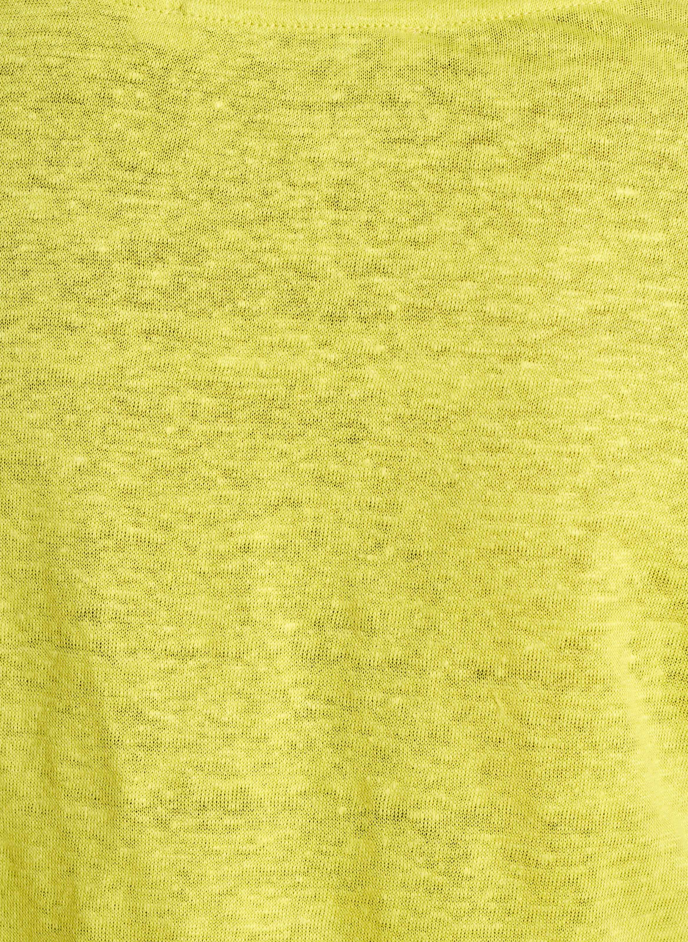 Fine linen V-neck sweater Green