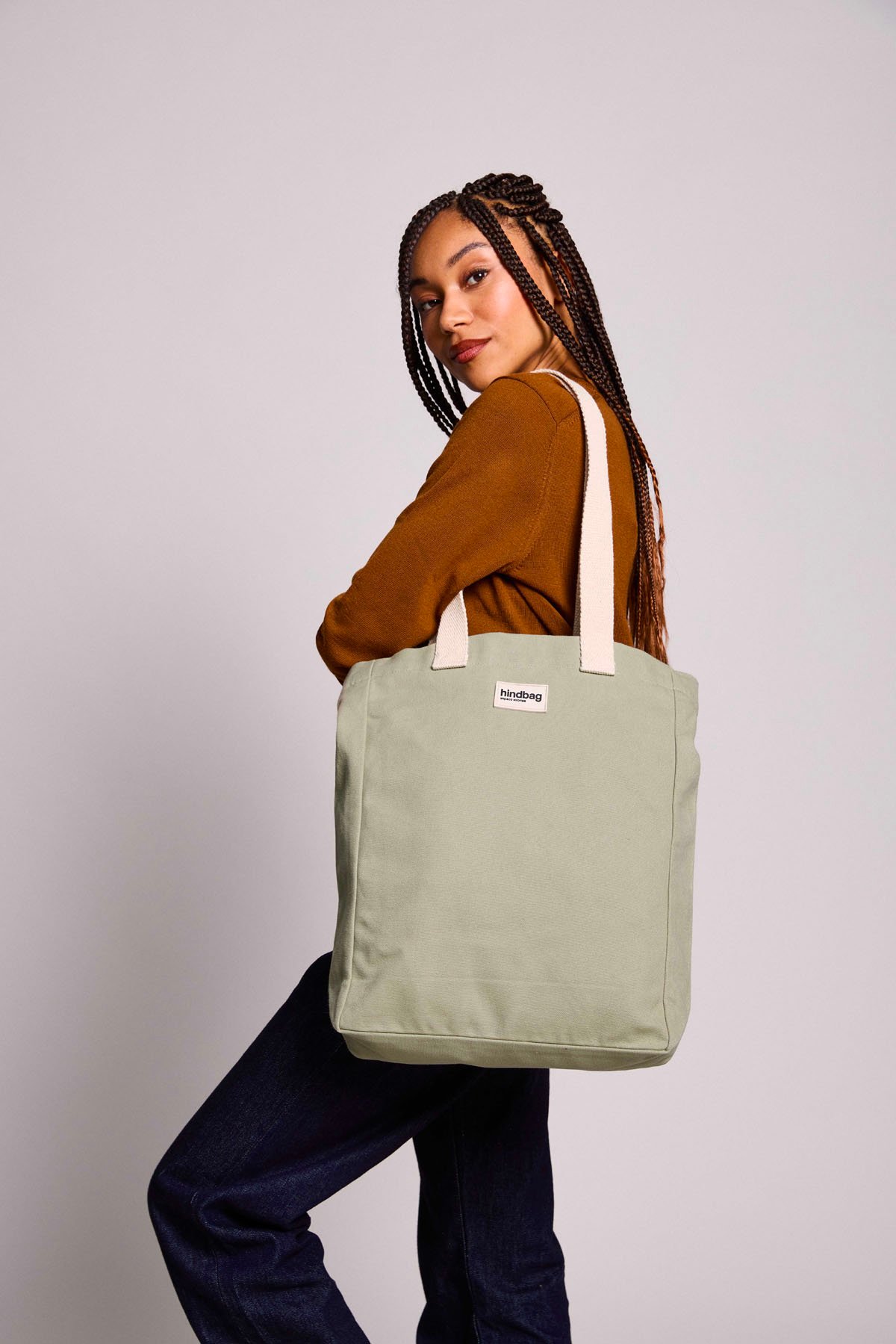 Cotton tote bag HINDBAG Green