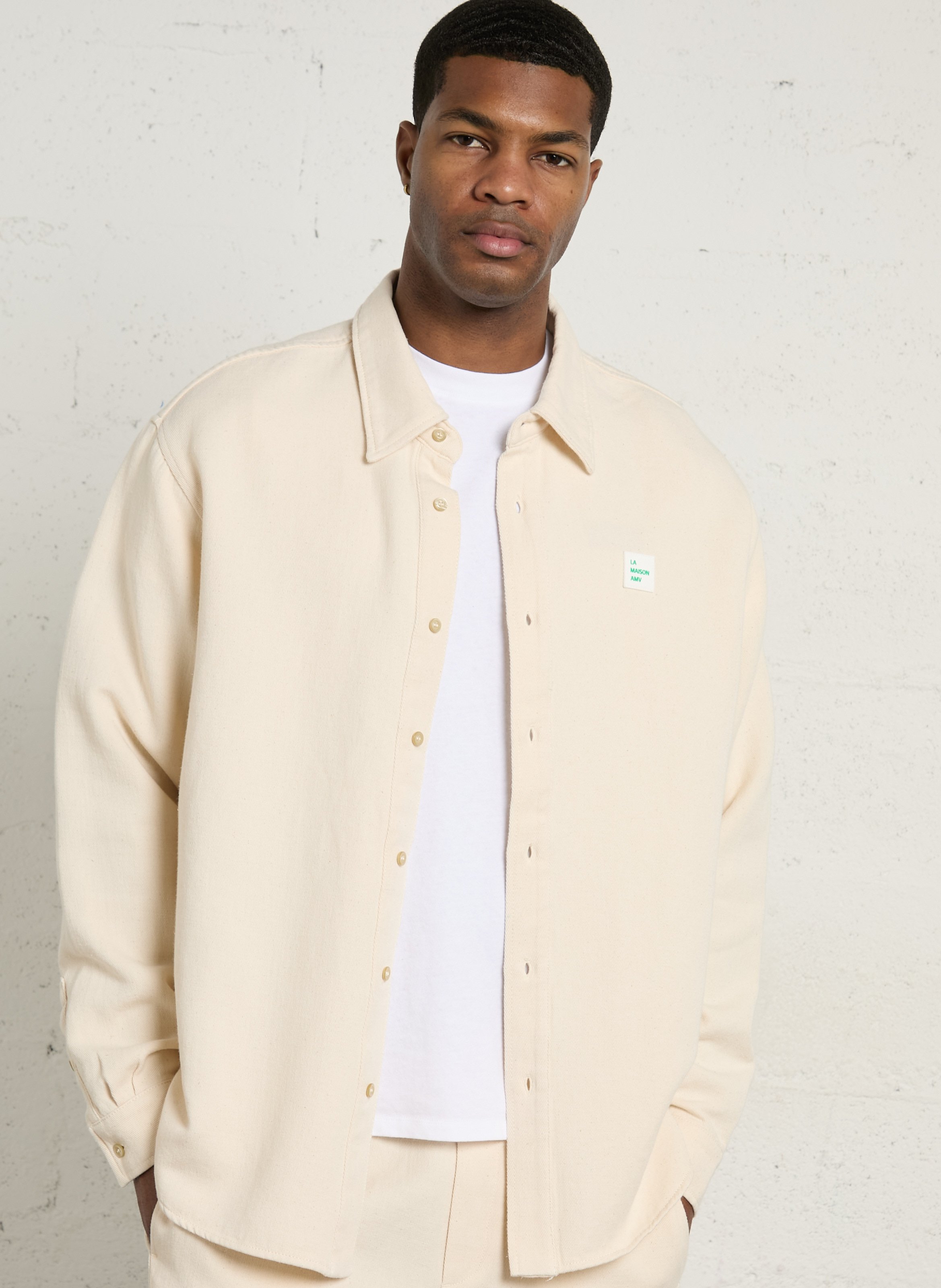 Oversized long-sleeve shirt AMERICAN VINTAGE Beige