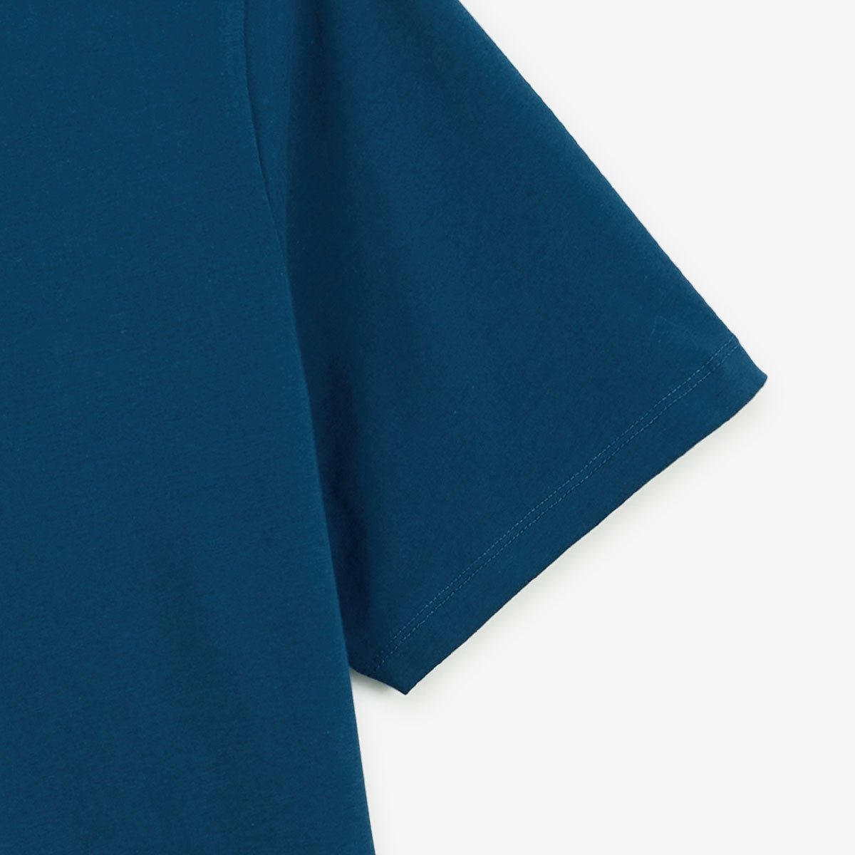 Round neck printed cotton t-shirt with Blanco Biarritz back SERGE BLANCO Blue