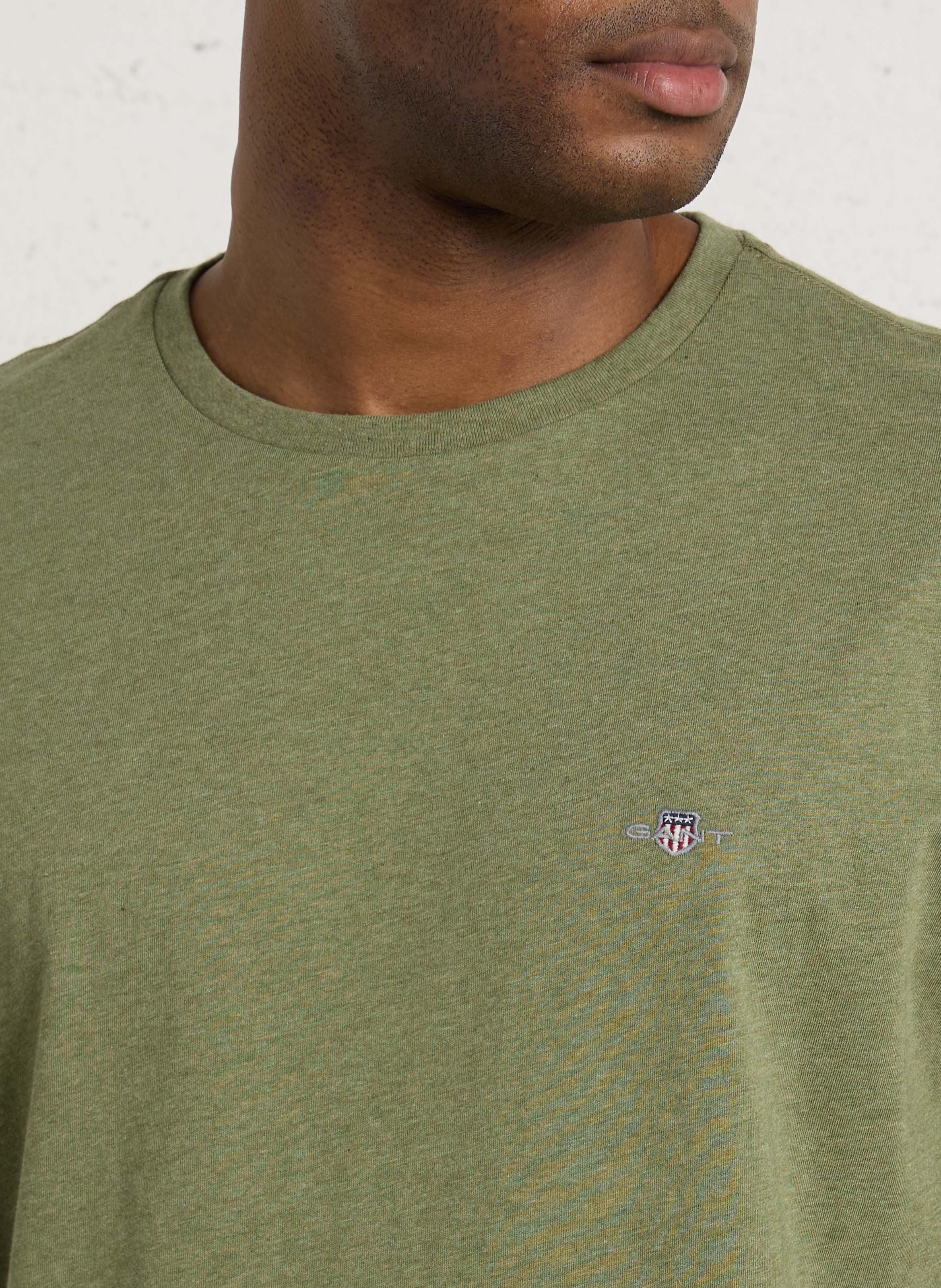 T-Shirt aus Baumwolle mit Rundhalsausschnitt GANT Khaki