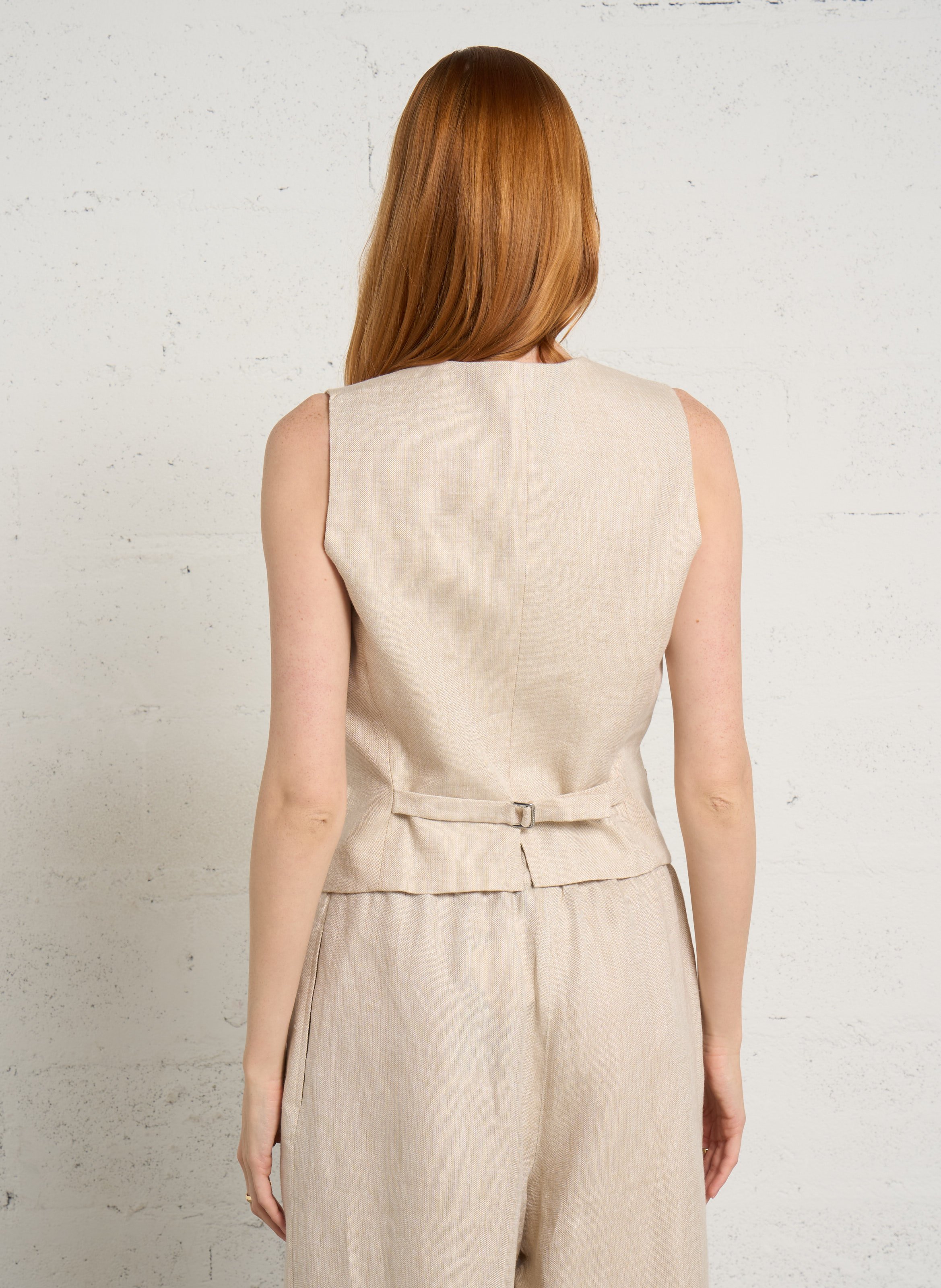 Short tailored linen blazer MAX MARA WEEK END Beige