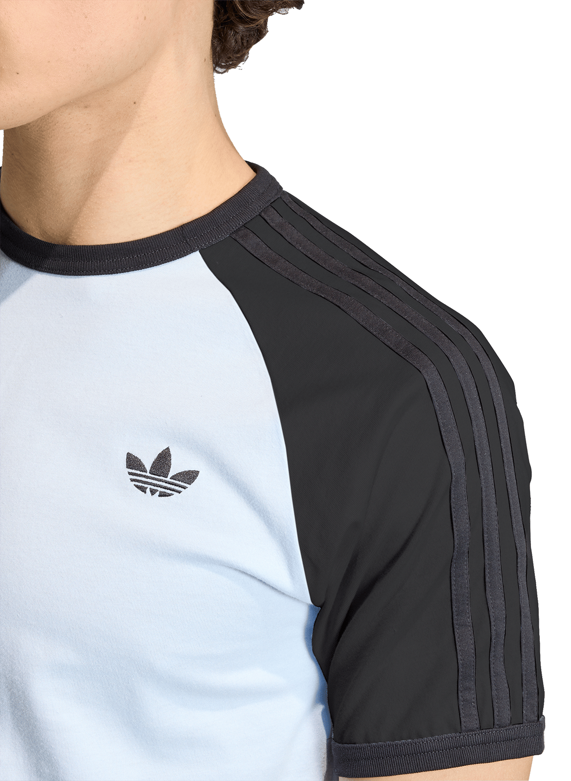 Tee-shirt oversize col rond en coton ADIDAS Bleu