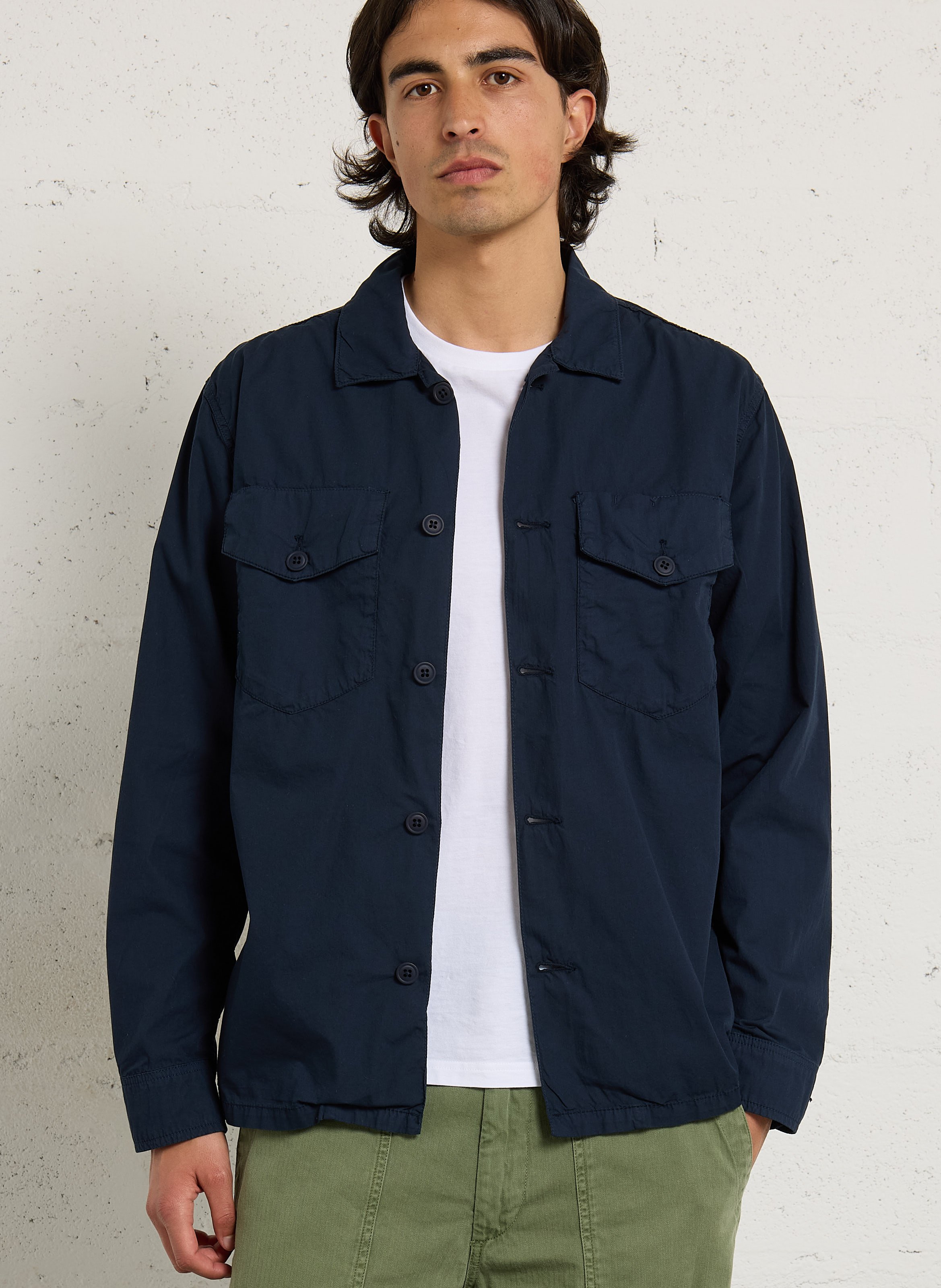 Baumwoll-Bluse HARTFORD Blau