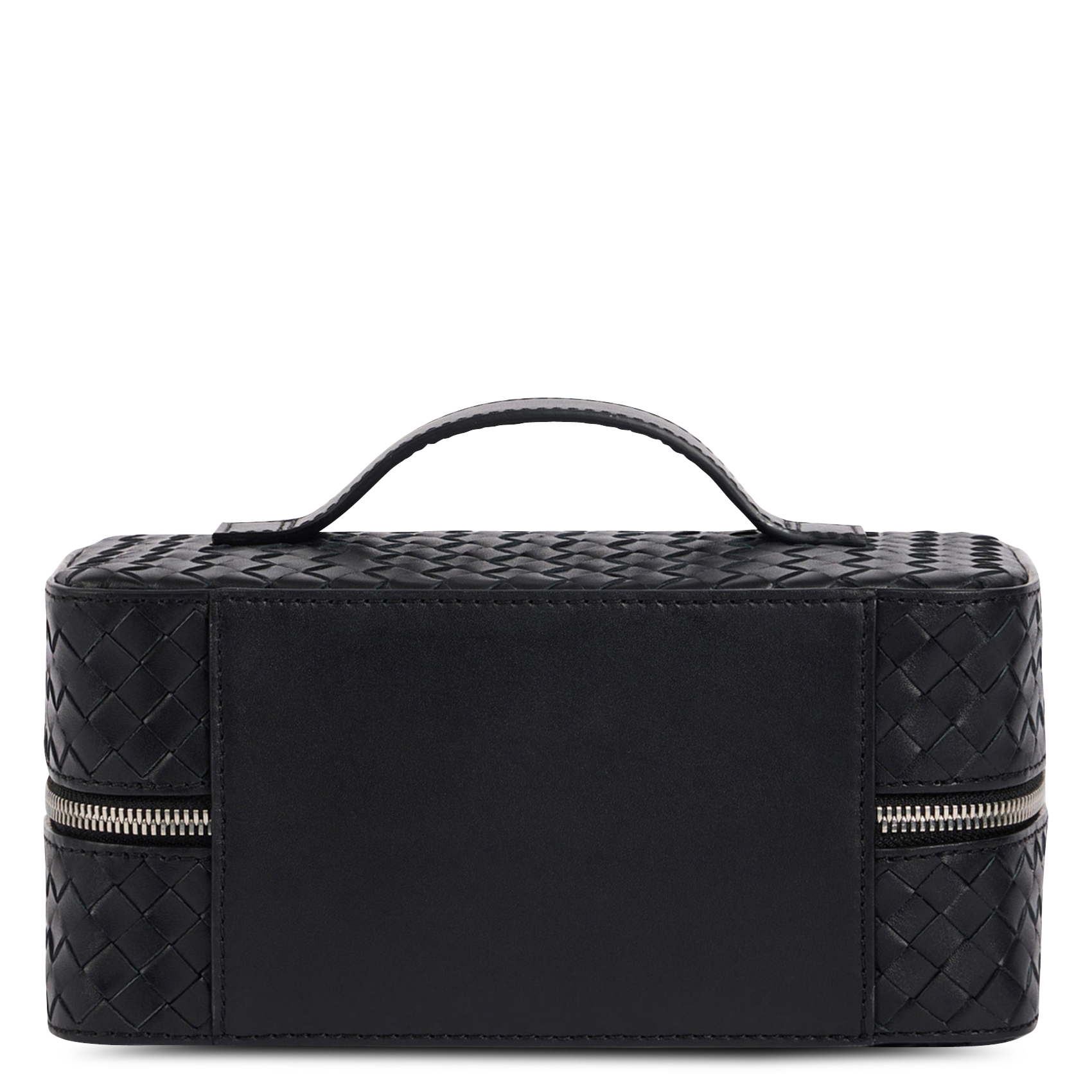 Trousse de toilette en cuir tressé SANDRO Noir