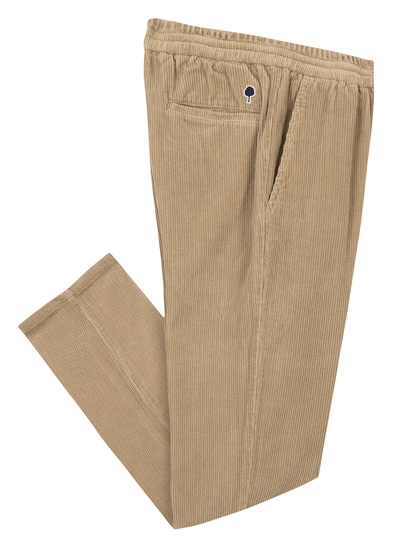 Pantalon droit en velours côtelé FAGUO Beige