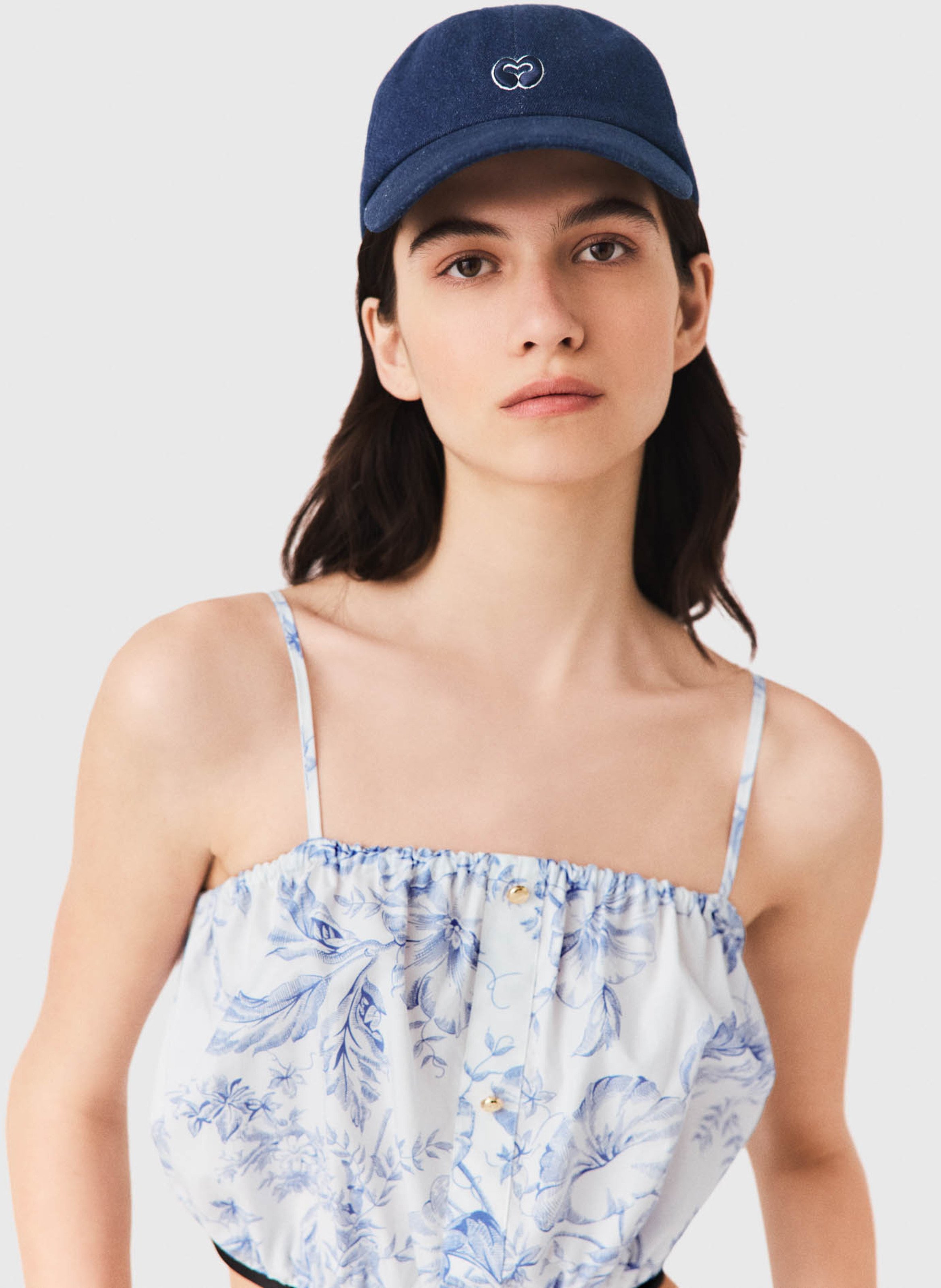 Casquette en coton mélangé MAJE Bleu