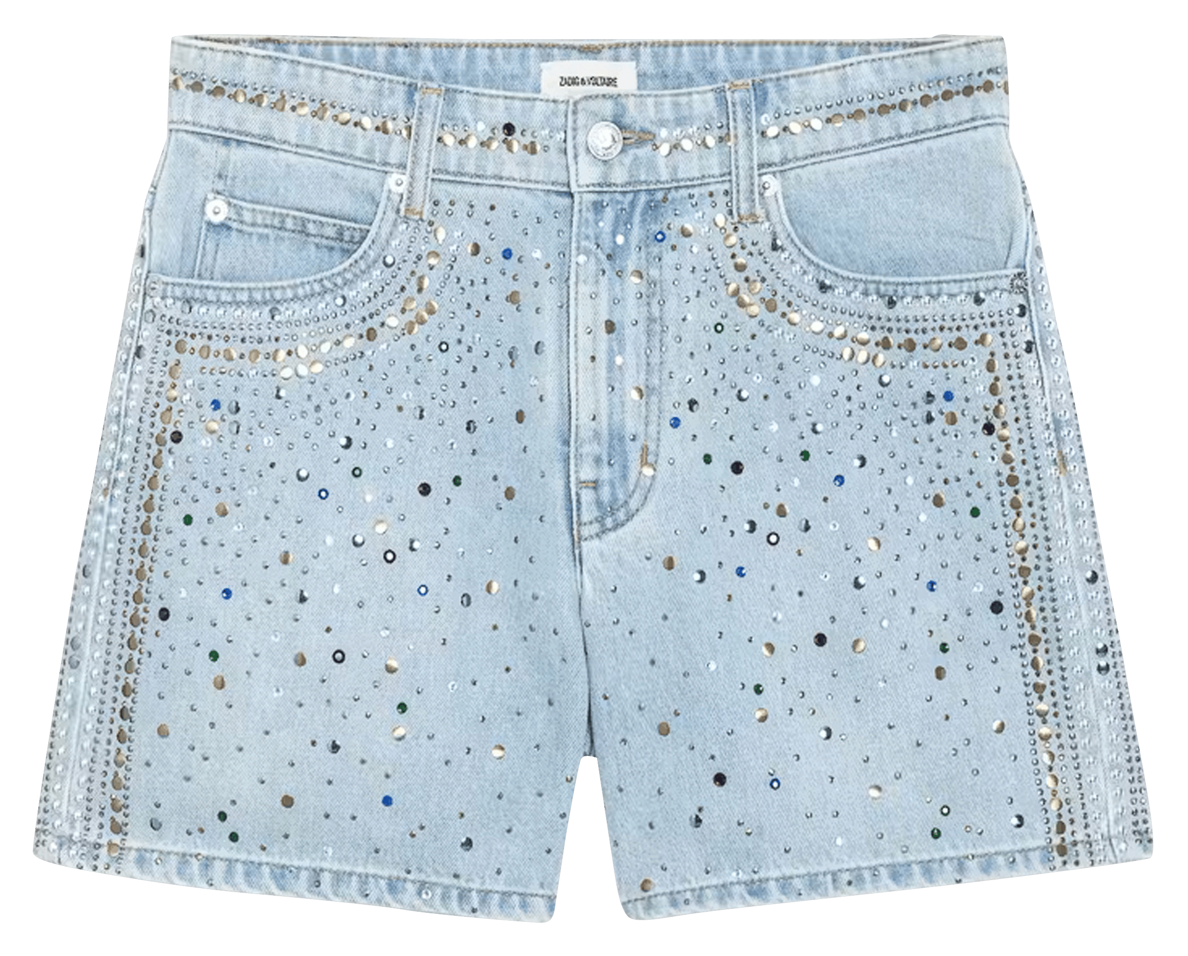 Short ample taille haute à strass ZADIG&VOLTAIRE Bleu