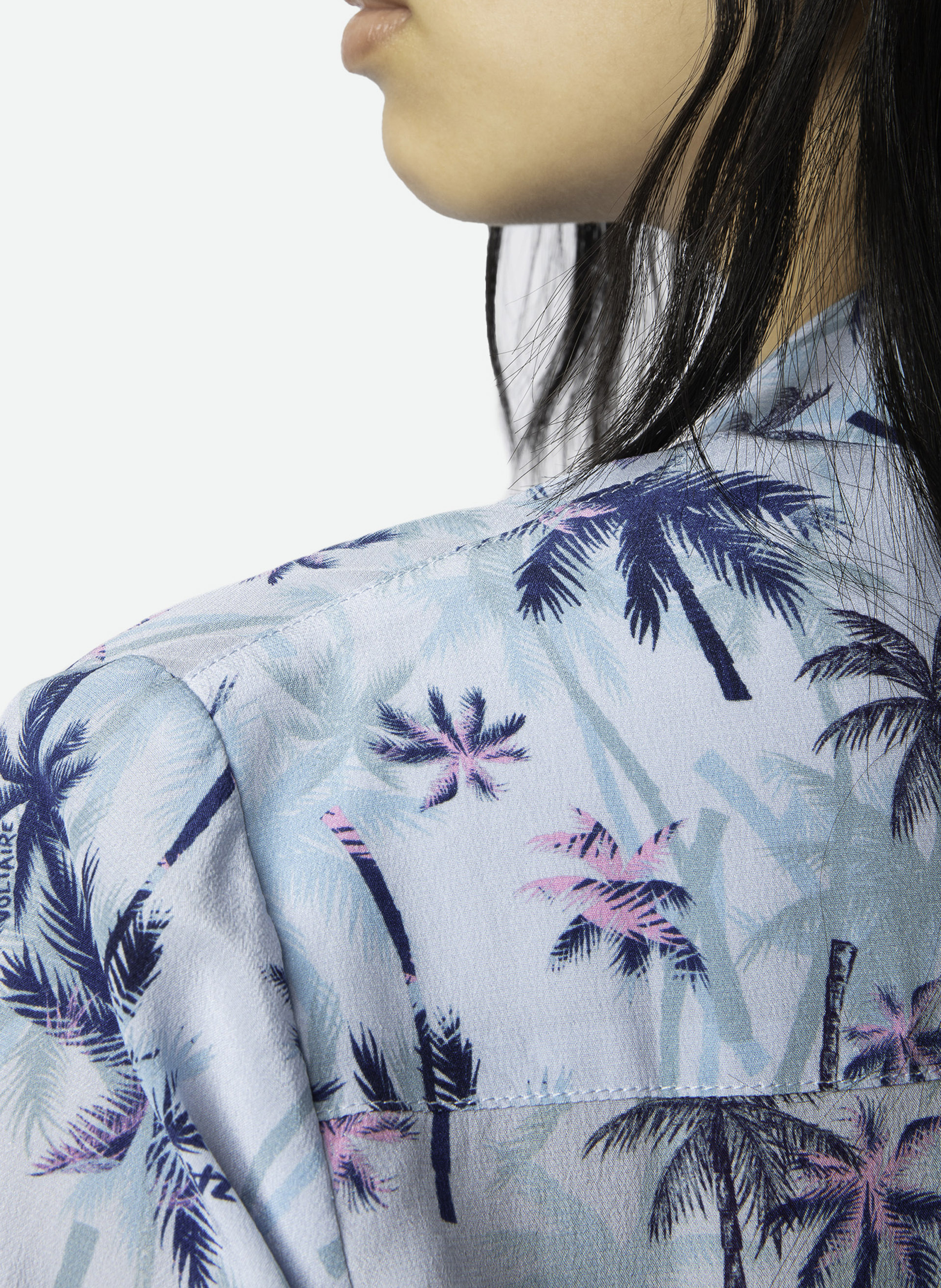 Seidenbluse mit V-Ausschnitt ZADIG&VOLTAIRE Blau
