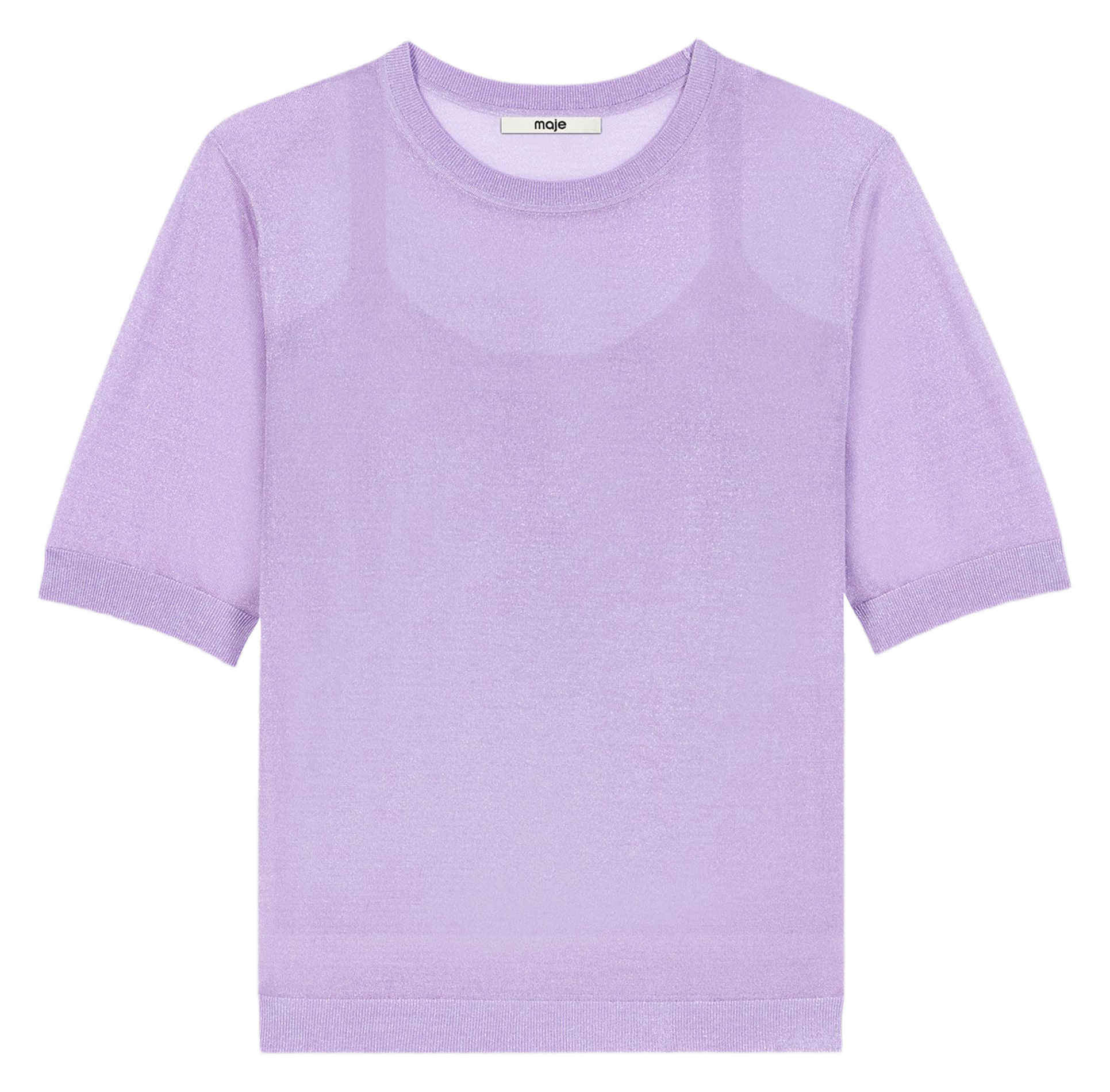 Metallic T-shirt MAJE Violet
