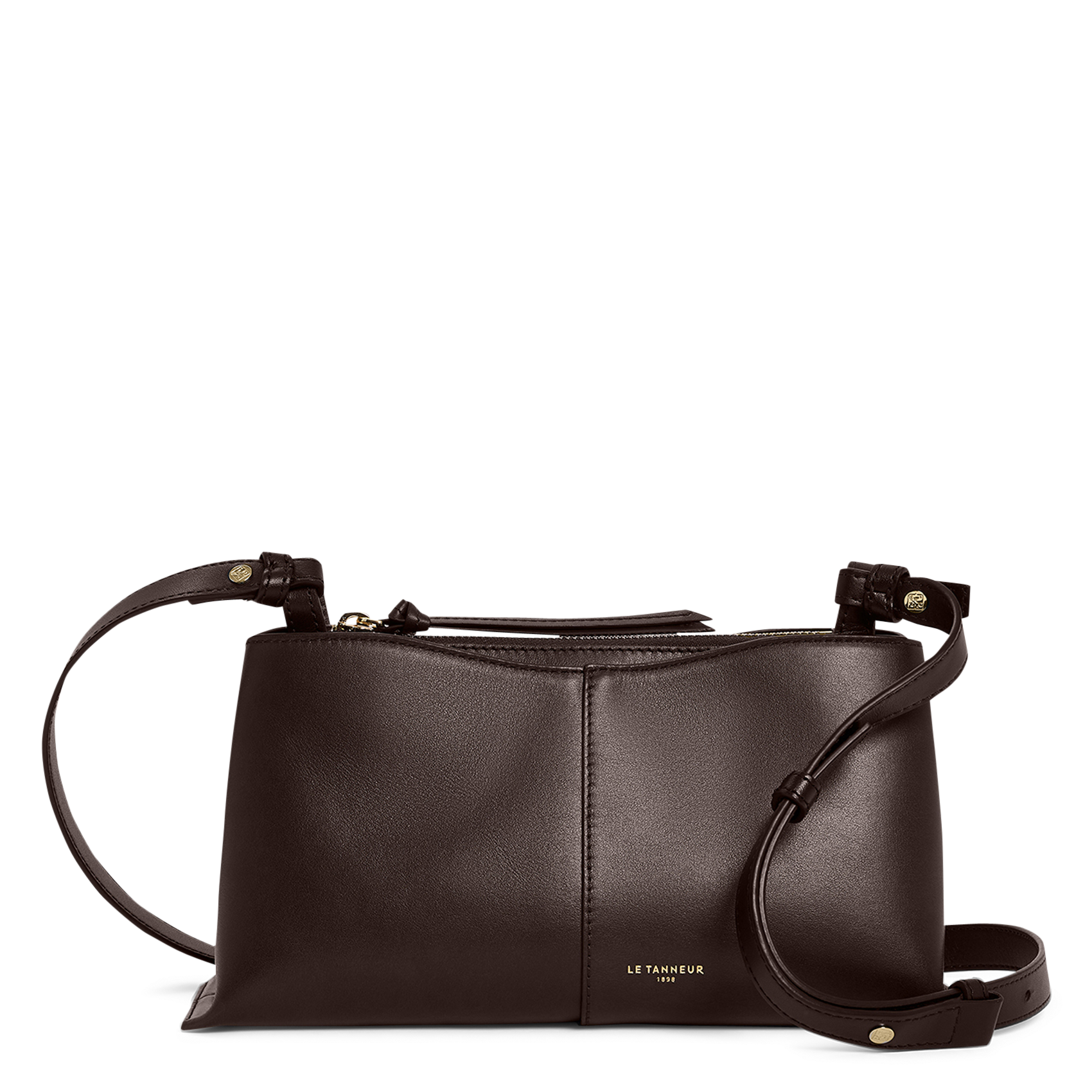 Sac bandoulière en cuir LE TANNEUR Marron