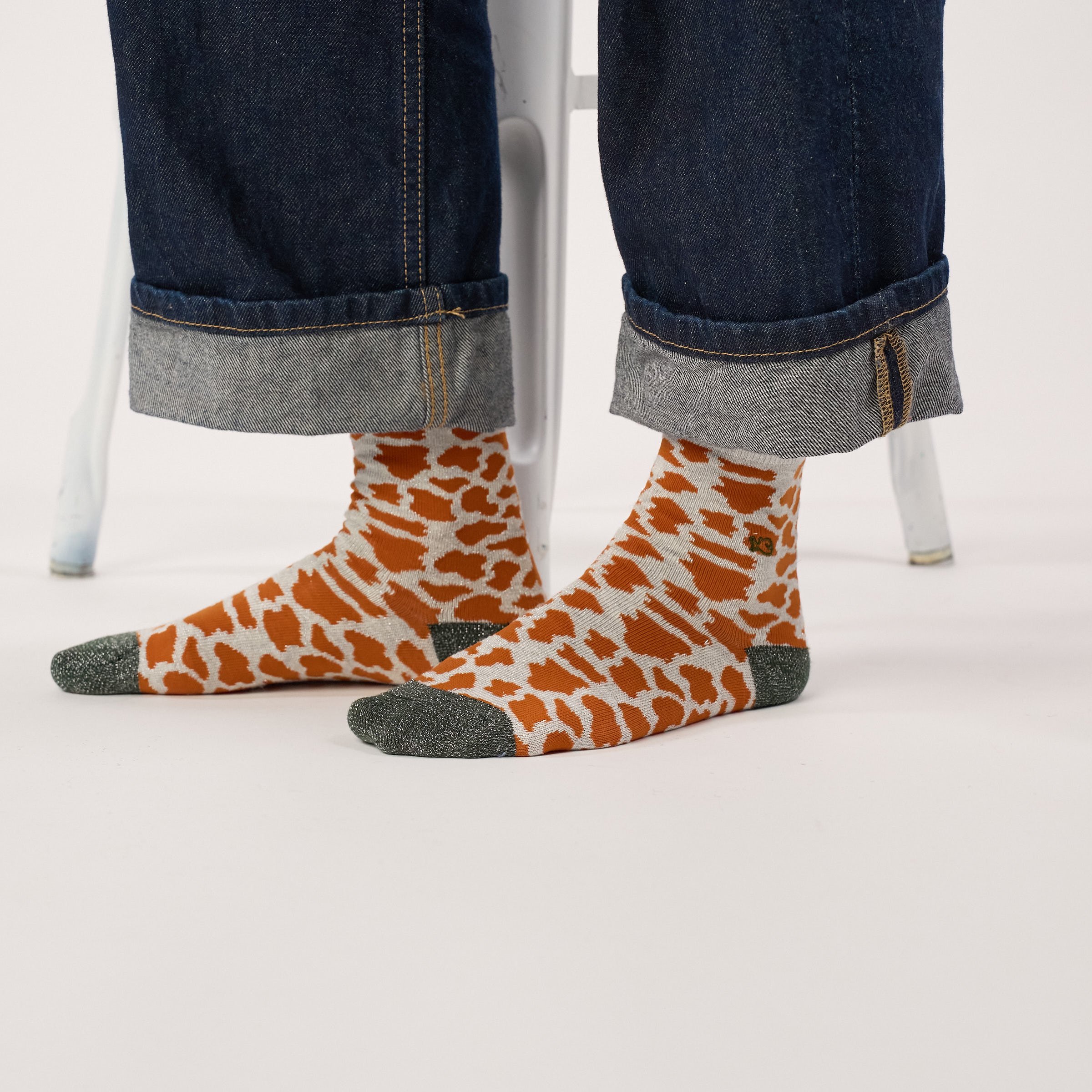 Combed Cotton Cow Socks | Brown BILLYBELT Women