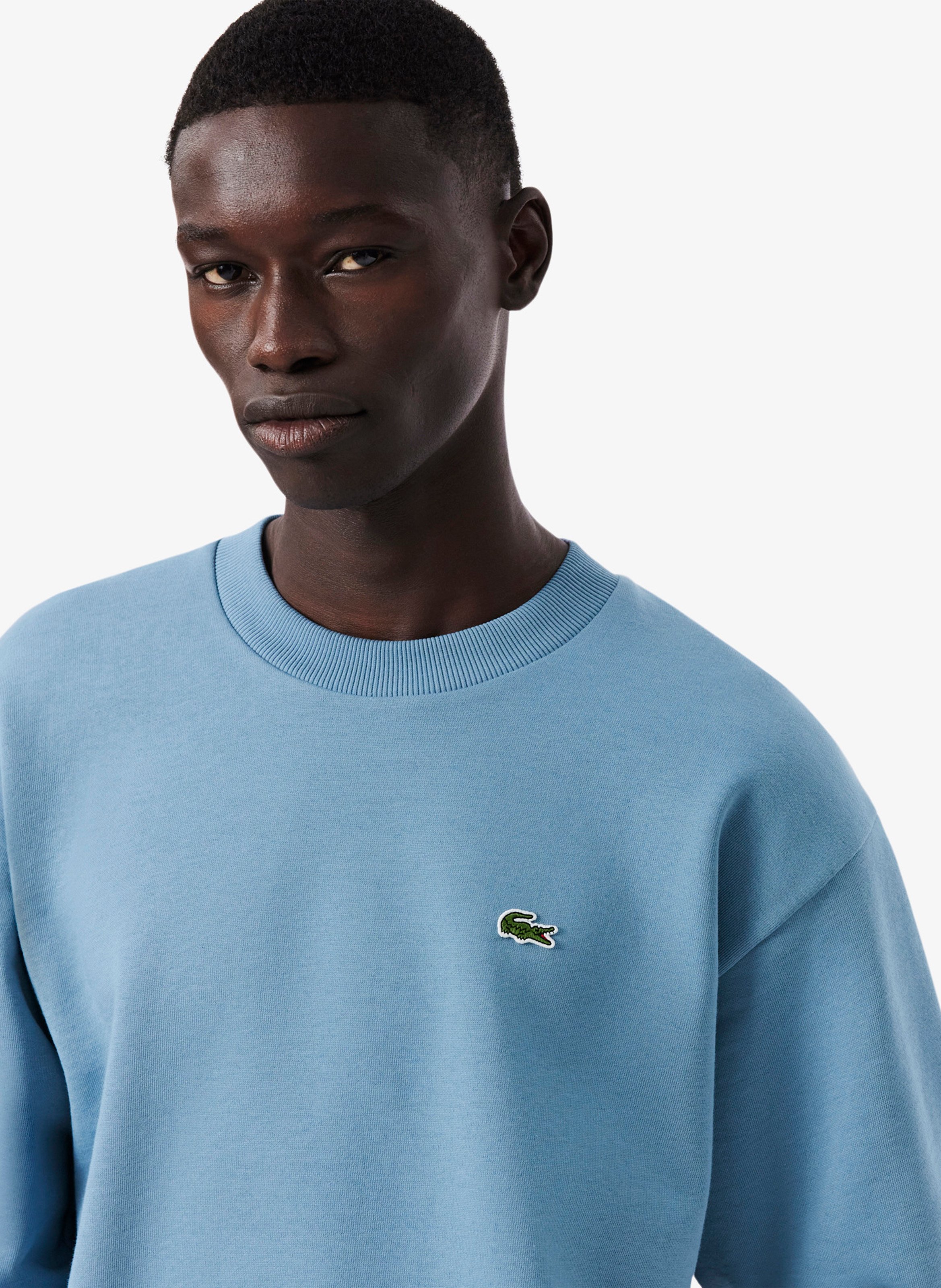 Rundhals-Sweatshirt aus Baumwoll-Mix LACOSTE Blau