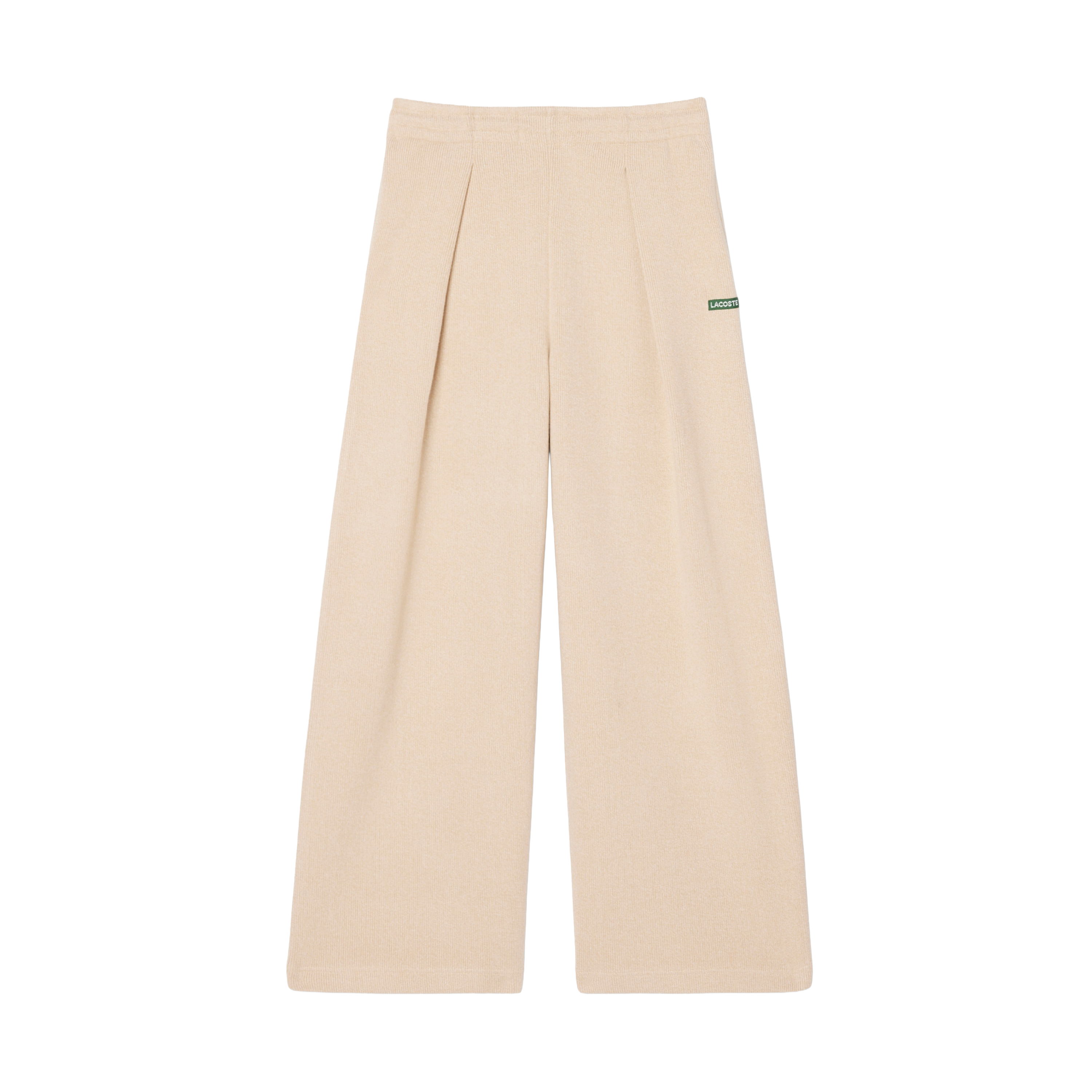 Jogging droit en coton mélangé LACOSTE Beige