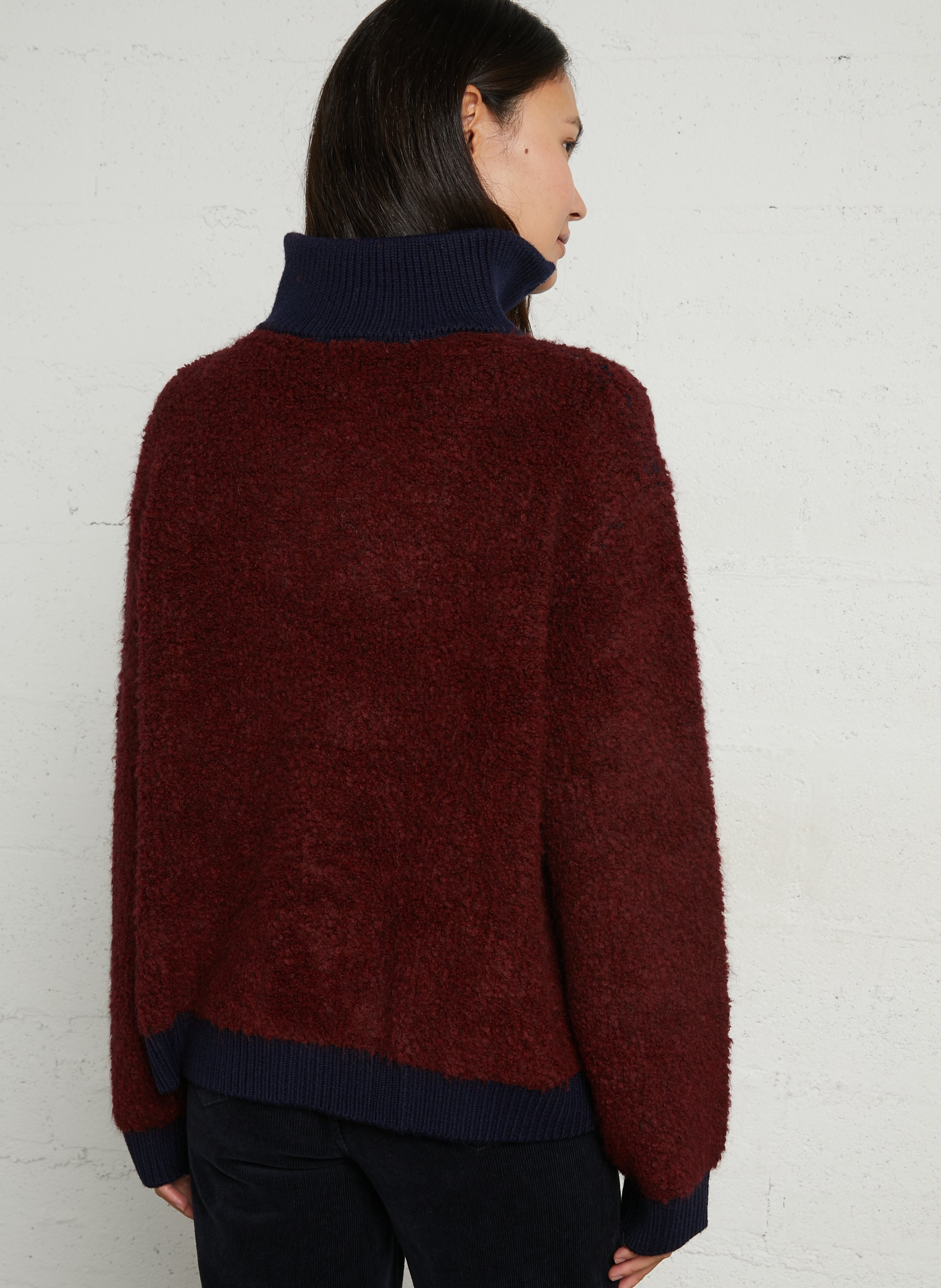 Oversize-Pullover aus Wollmix BELLEROSE Rot