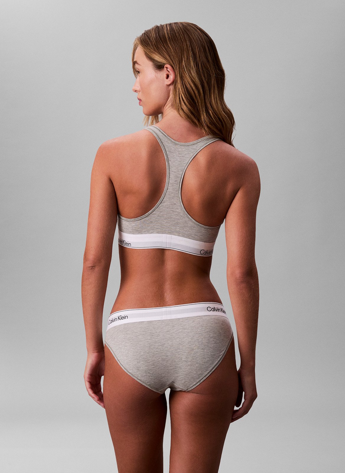 Brassière en coton mélangé CALVIN KLEIN UNDERWEAR Gris