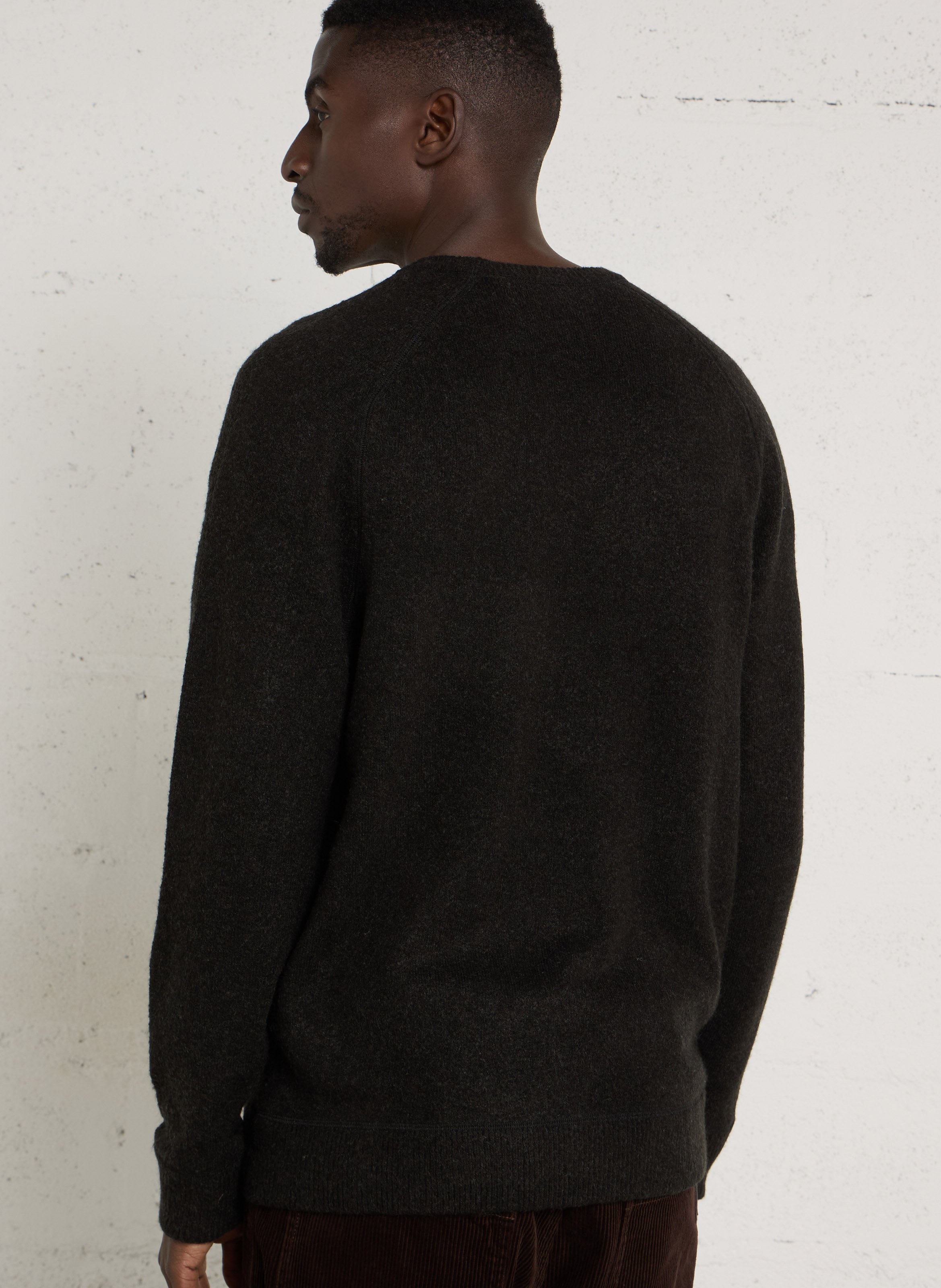 Crew-neck knit sweater LE TEMPS DES CERISES Black
