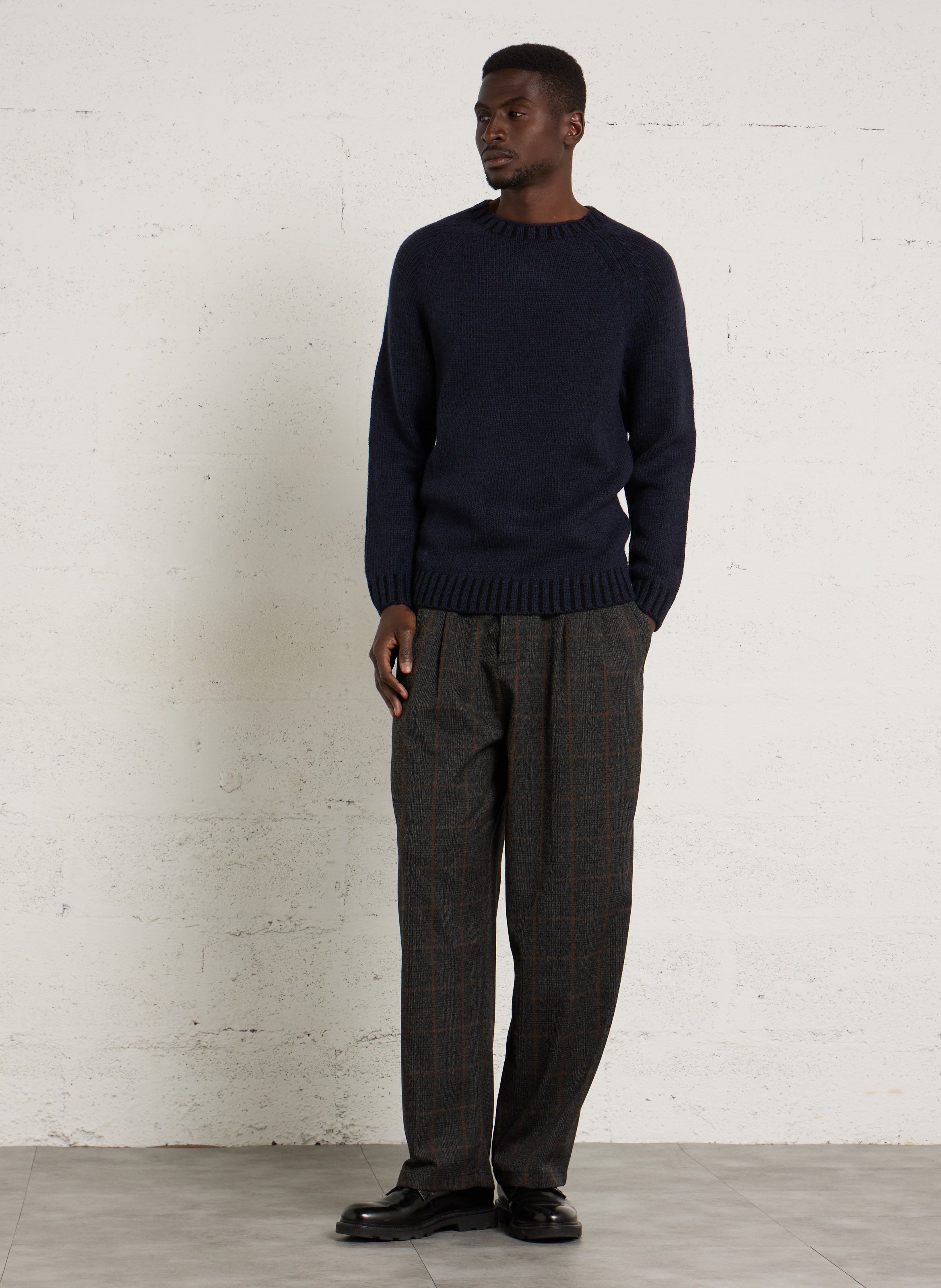 Wide-leg checked pants IMPERIAL Black