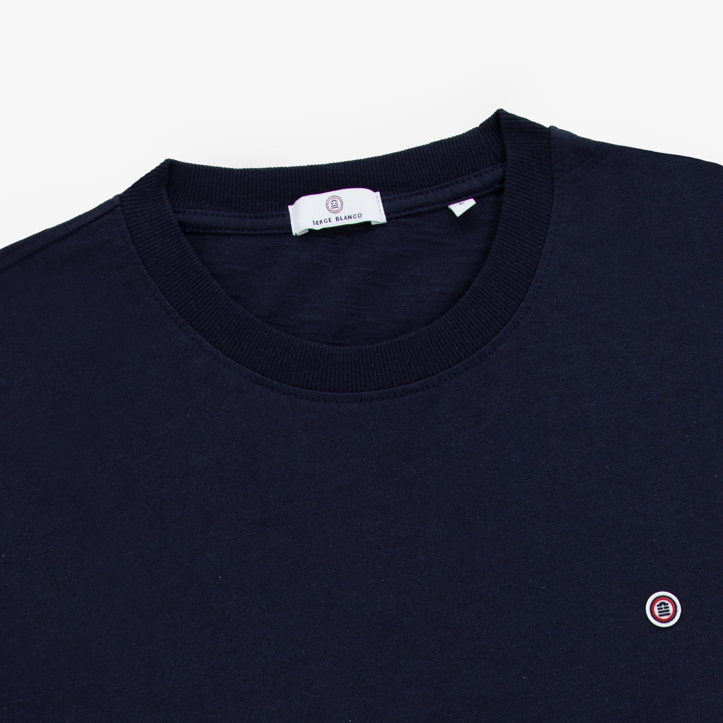 Long-sleeved cotton T-shirt SERGE BLANCO Blue