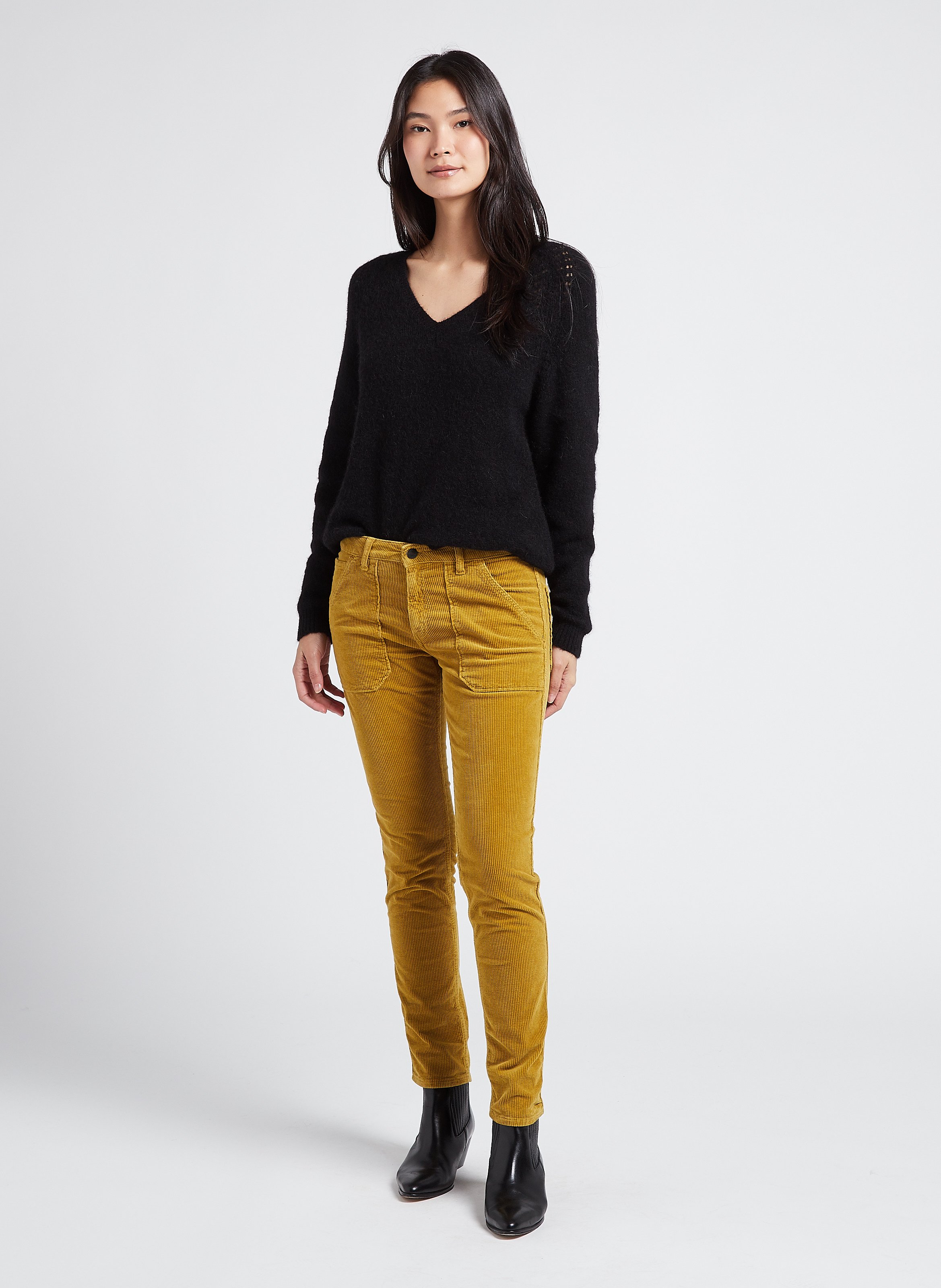 Yellow on sale corduroy pants