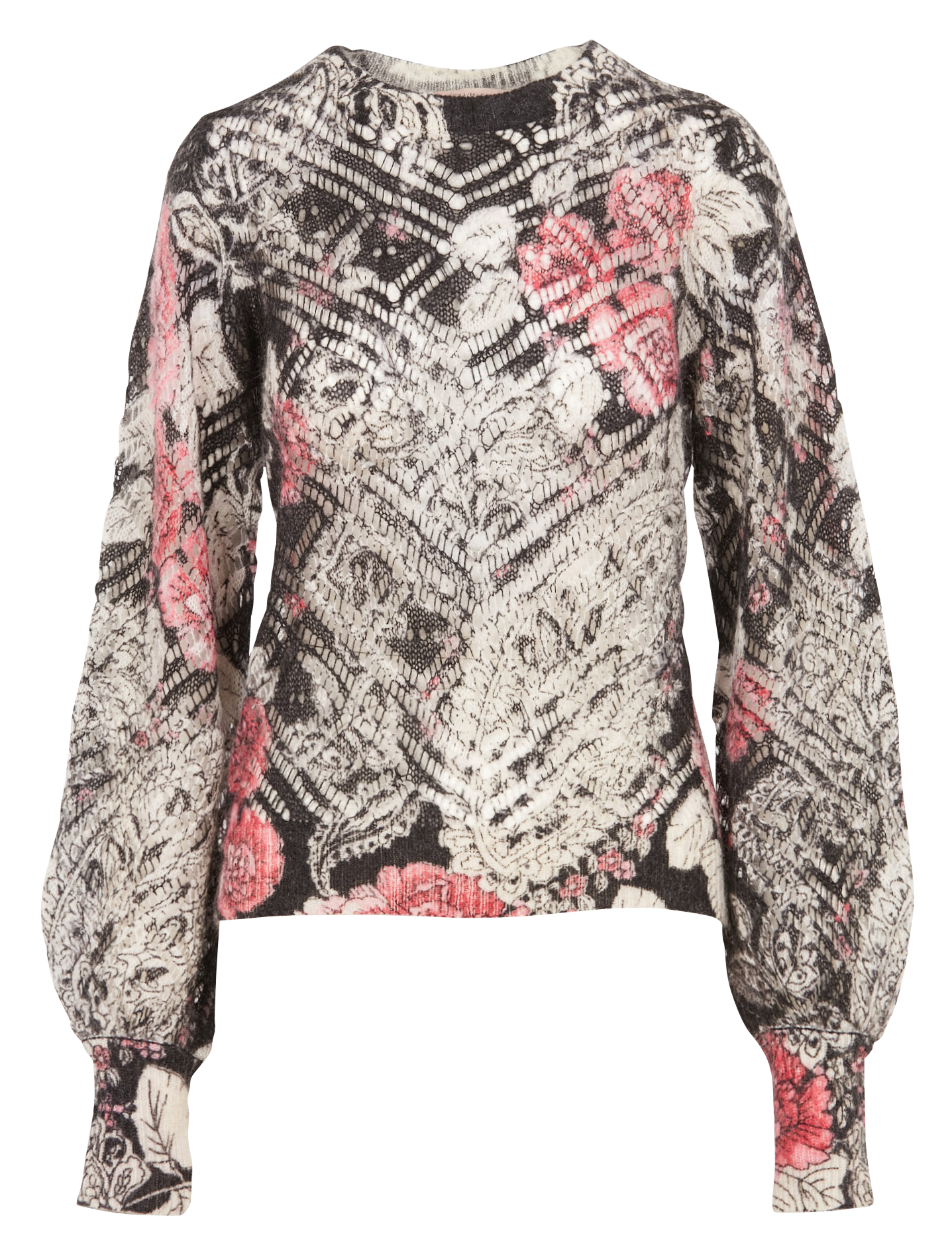 Pull col rond imprimé  TWINSET Noir