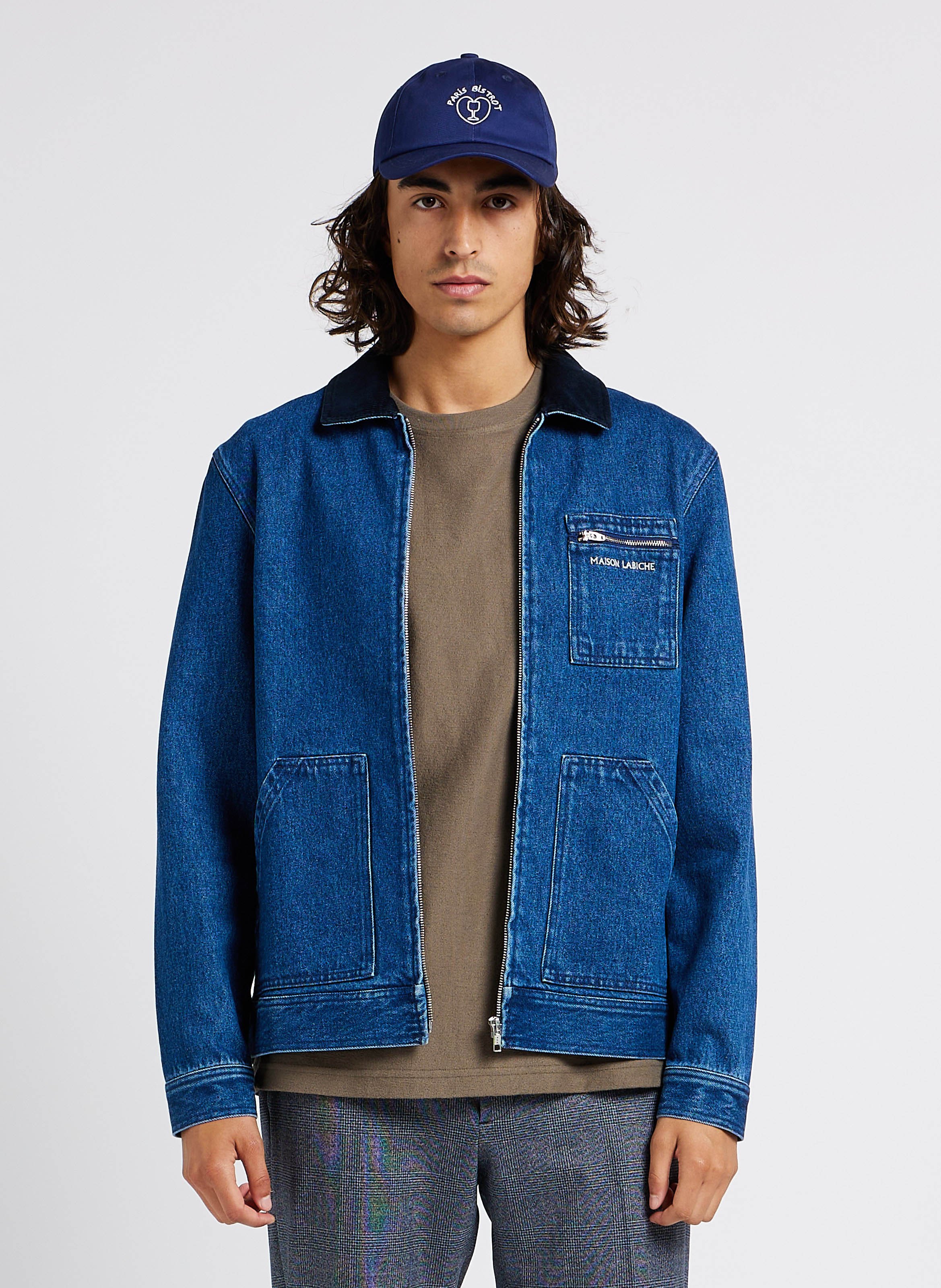 Veste en Jean col en velours Jean D lav