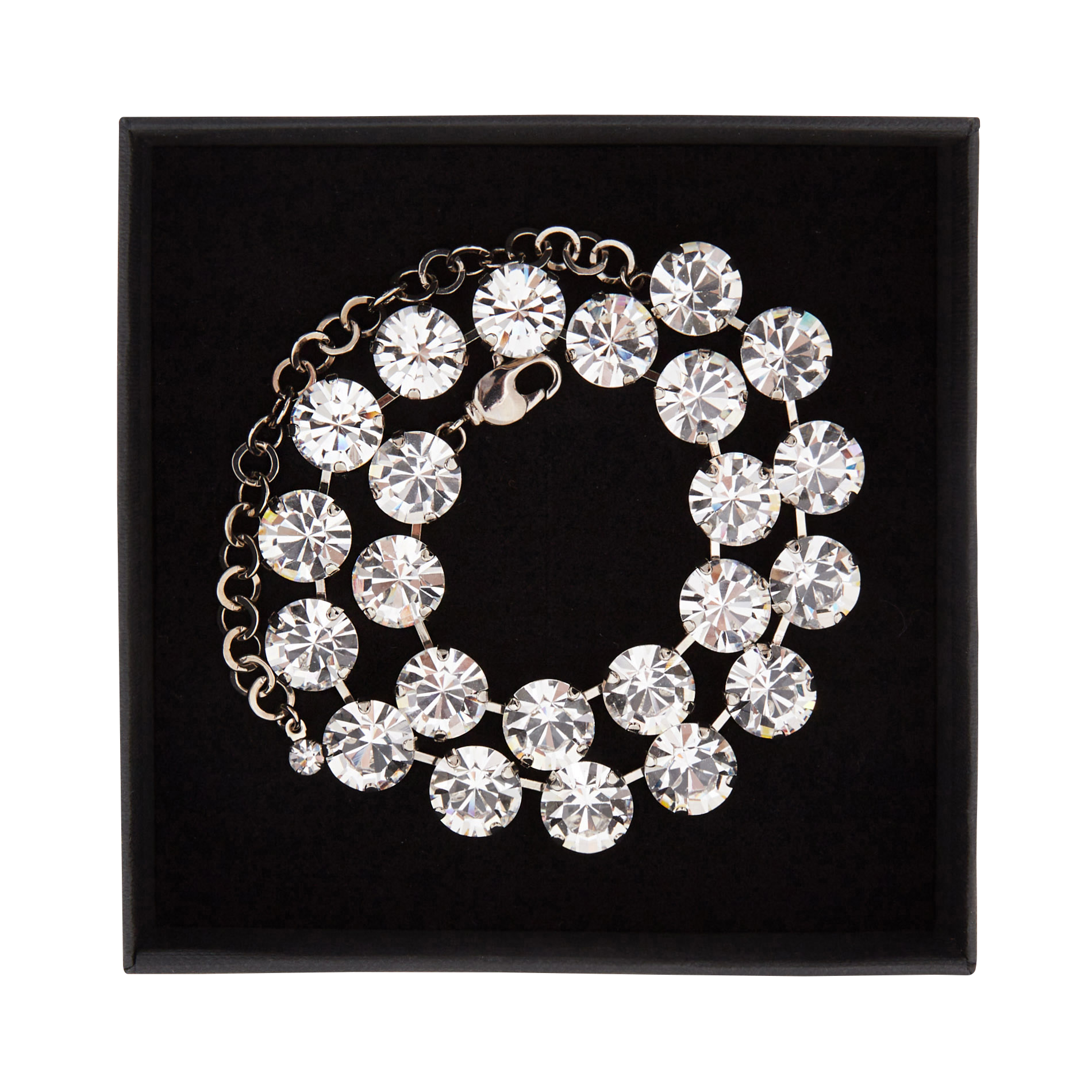 Korte ketting met kristallen HELENE ZUBELDIA Wit