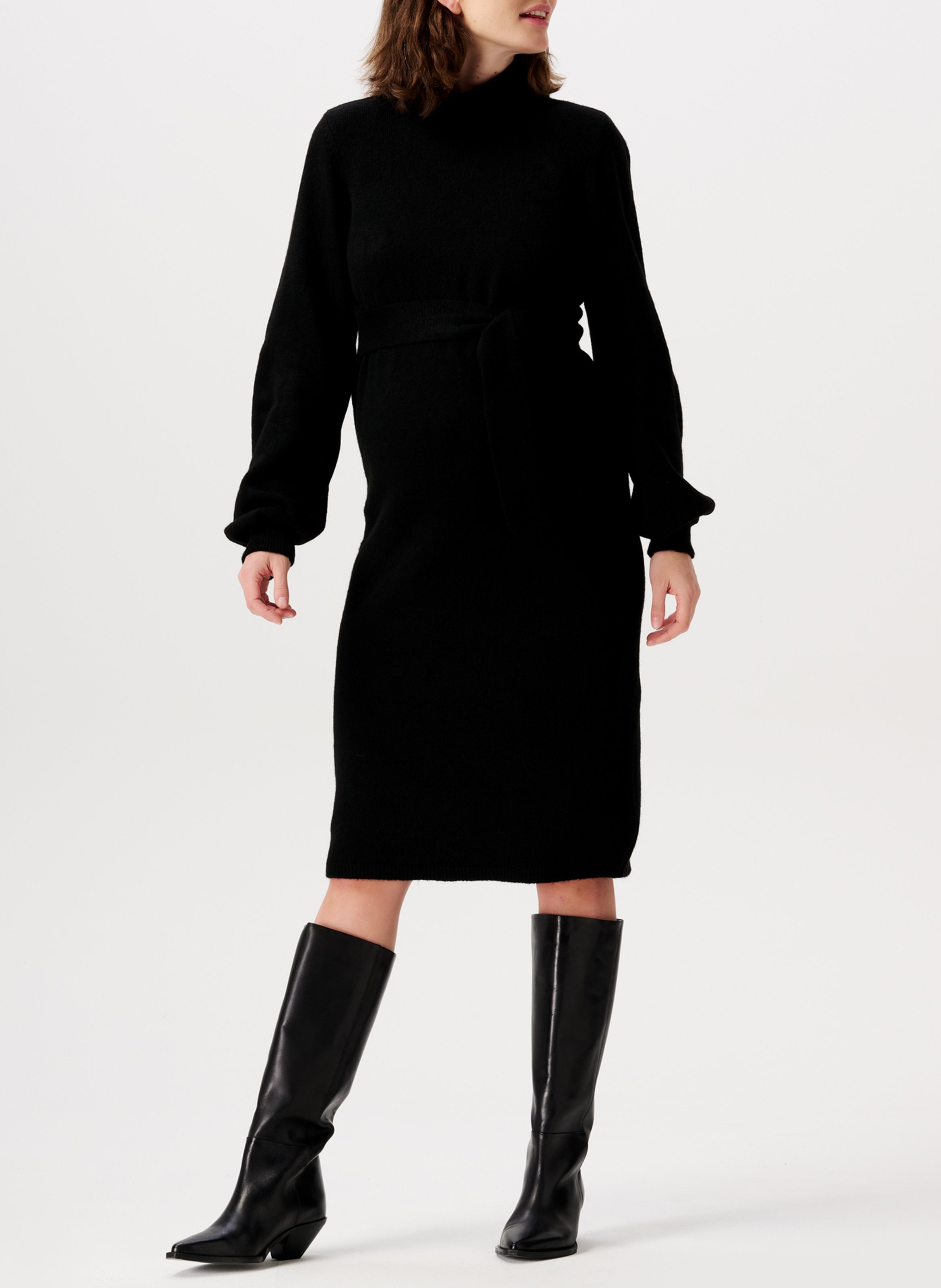 Polo neck midi maternity dress NOPPIES