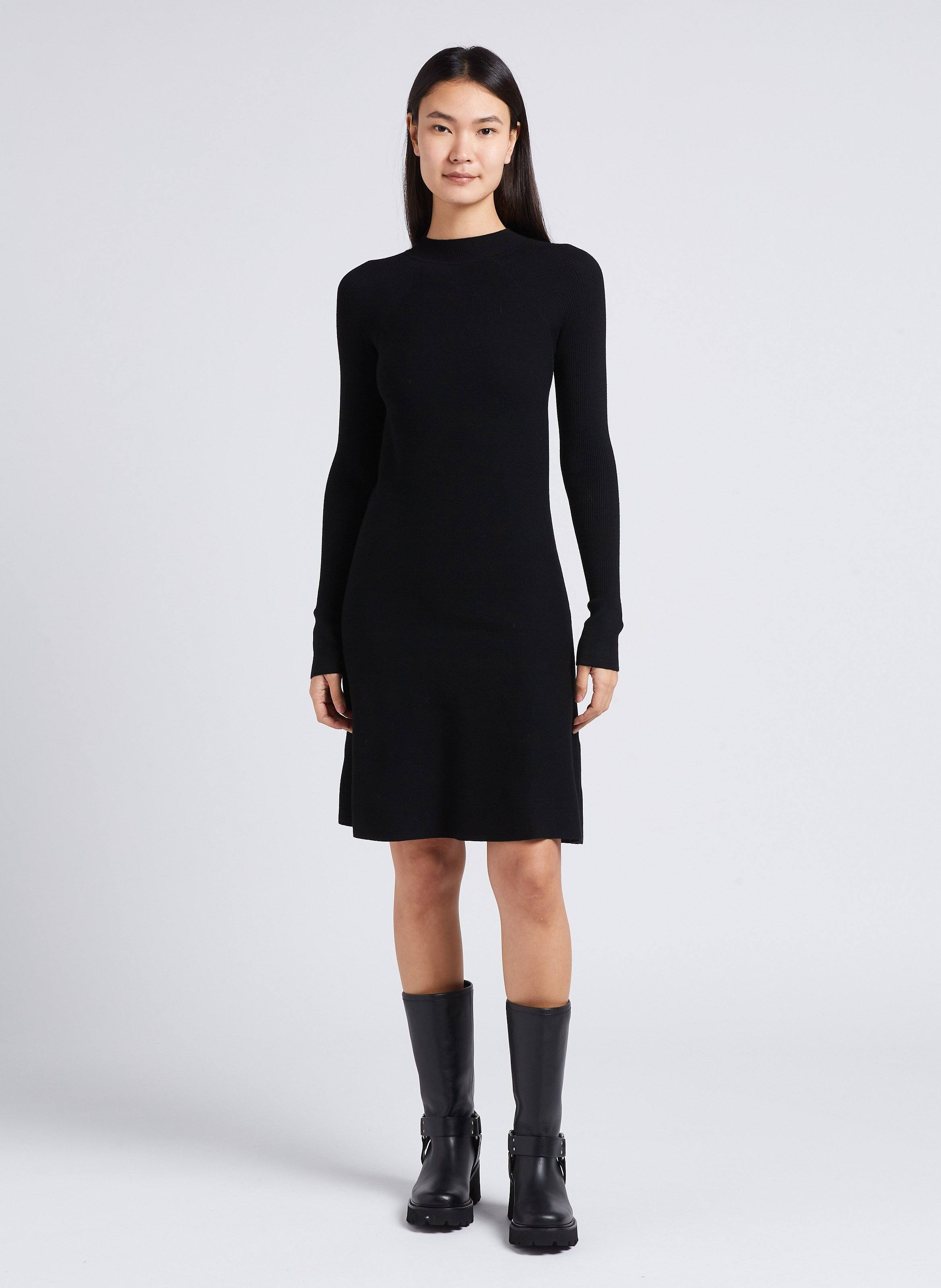 High-neck midi dress MAX MARA LEISURE Black