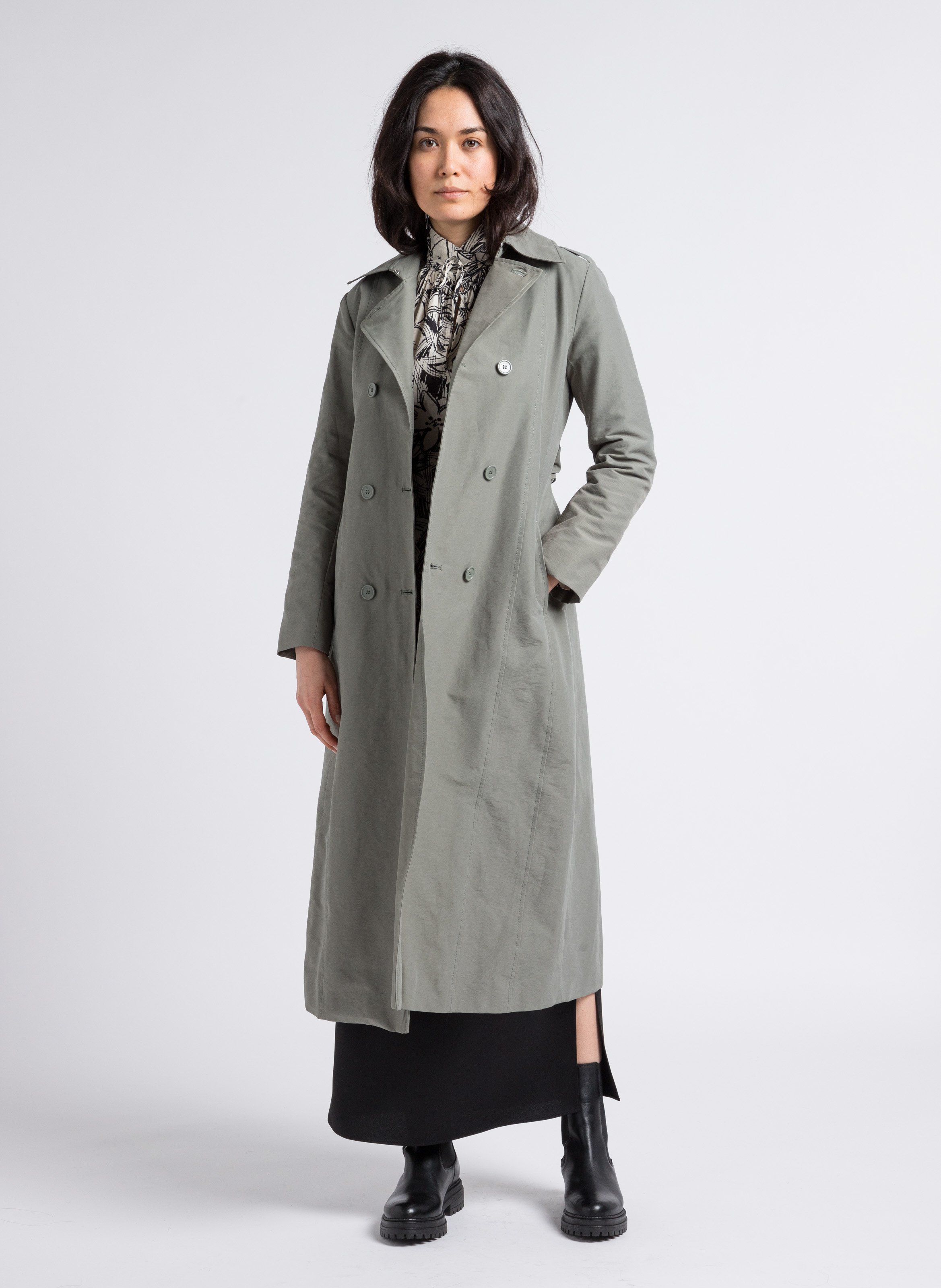 Jupe longue satinée fendue  MAX&amp;Co. Noir