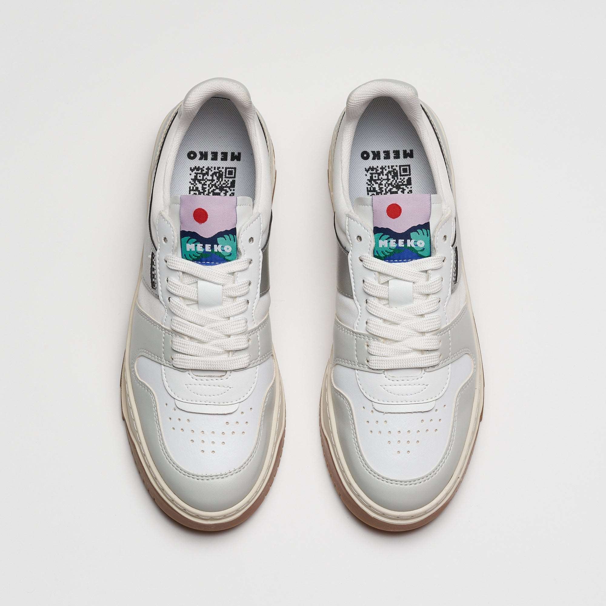 Eco-friendly low-top trainers MEEKO Silver