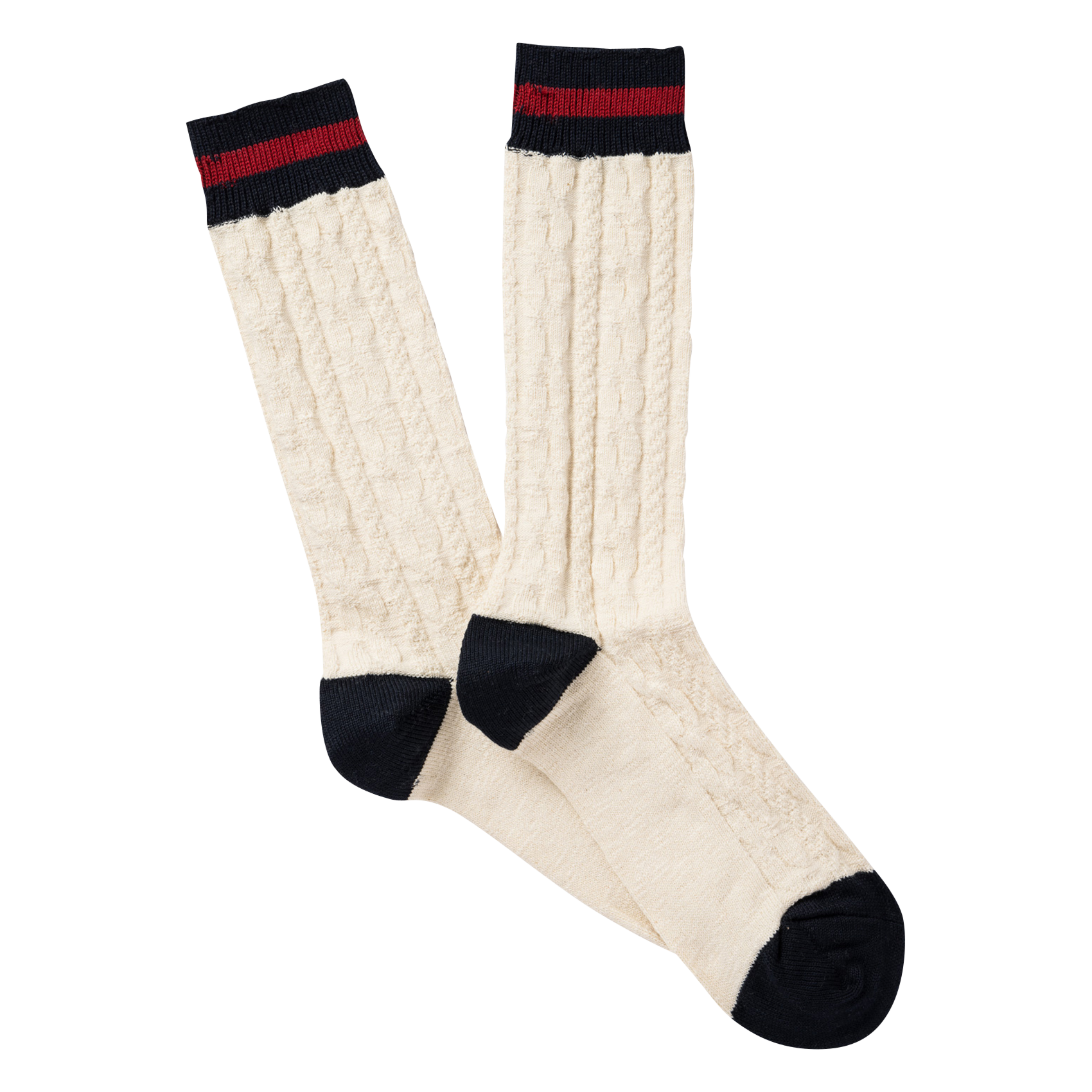 Sokken met kabelpatroontje | katoenblend ROYALTIES Wit