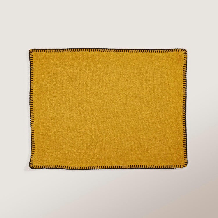 NINO - Linen place mat, 35 x 45 cm MADURA Yellow