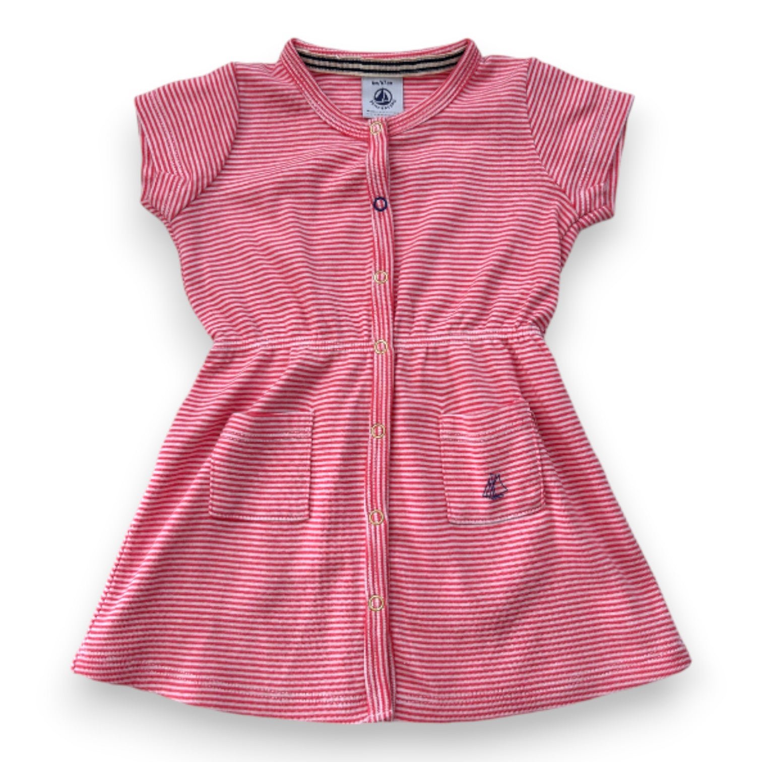 Pink Baby Dress - 6 months PETIT BATEAU - Seconde Main Pink