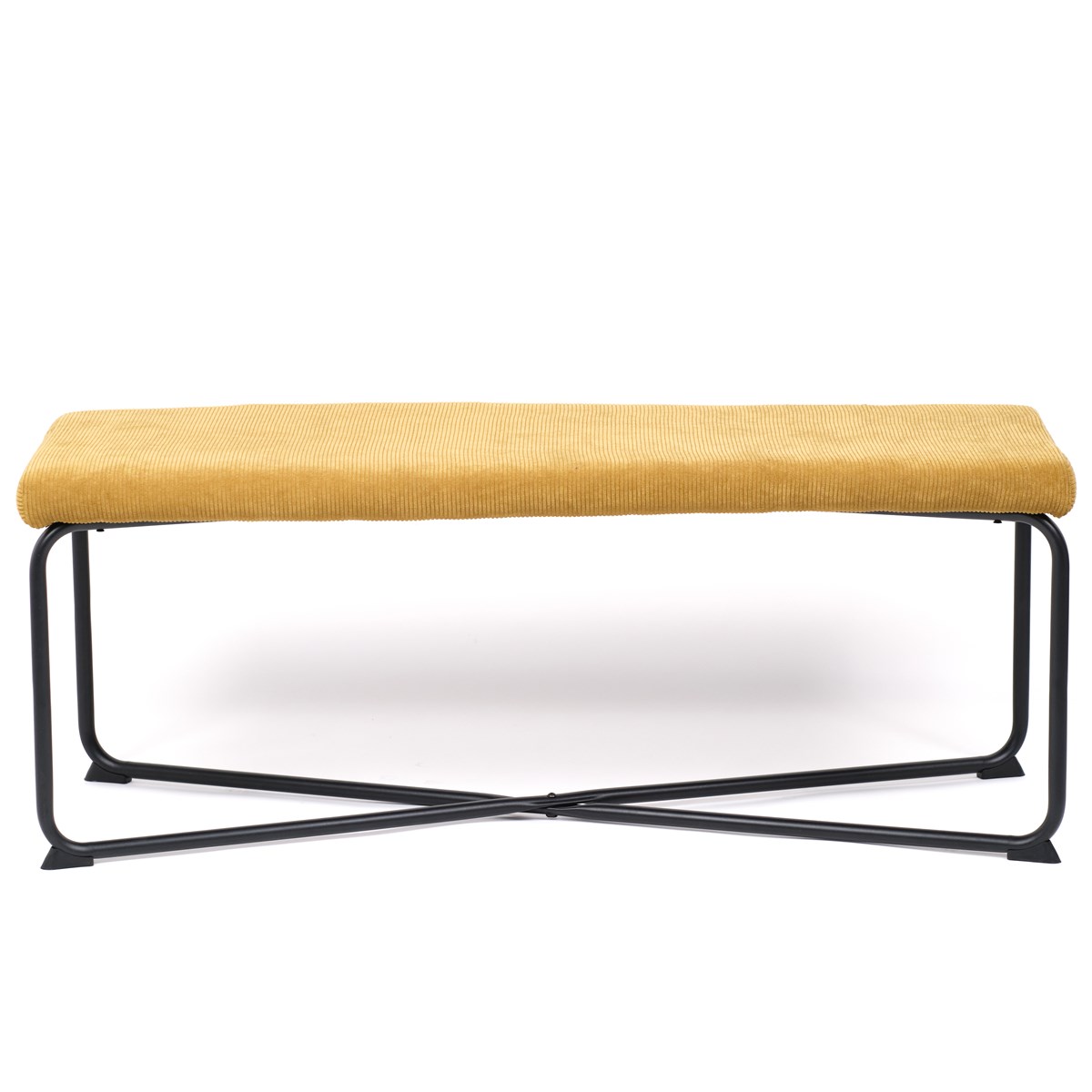 Banc en tissu cotelé en métal FACTORY Marron