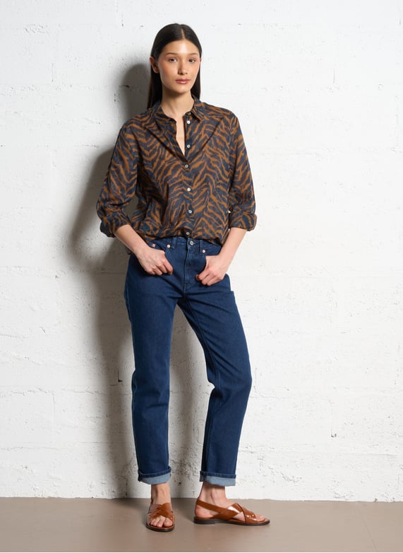 Jean droit en coton mélangé | Bleu by LAB DIP Jean droit en coton mélangé Bleu