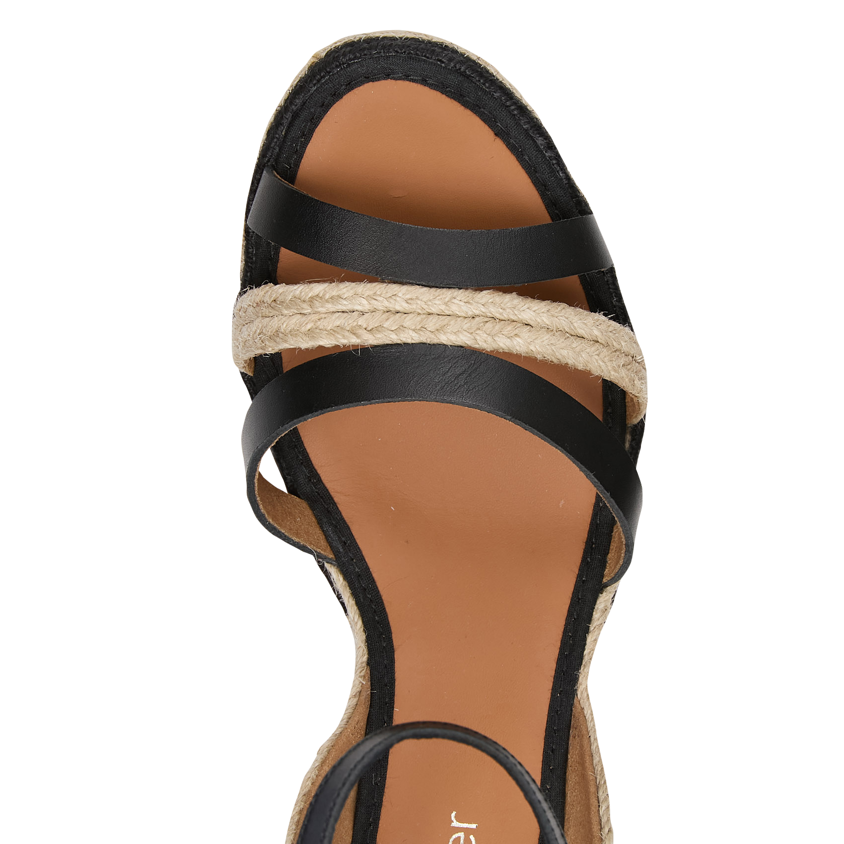 Heeled leather sandals Black