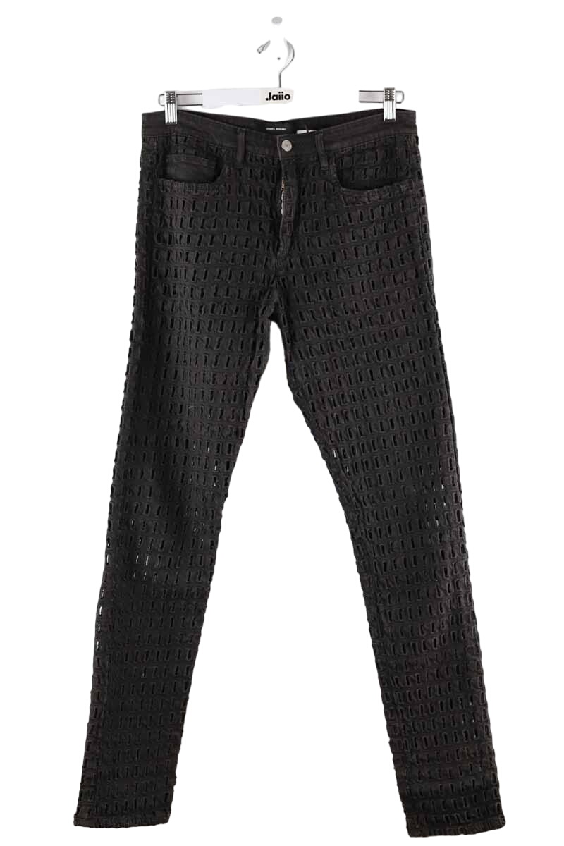 Slim cotton trousers ISABEL MARANT - Seconde Main Black