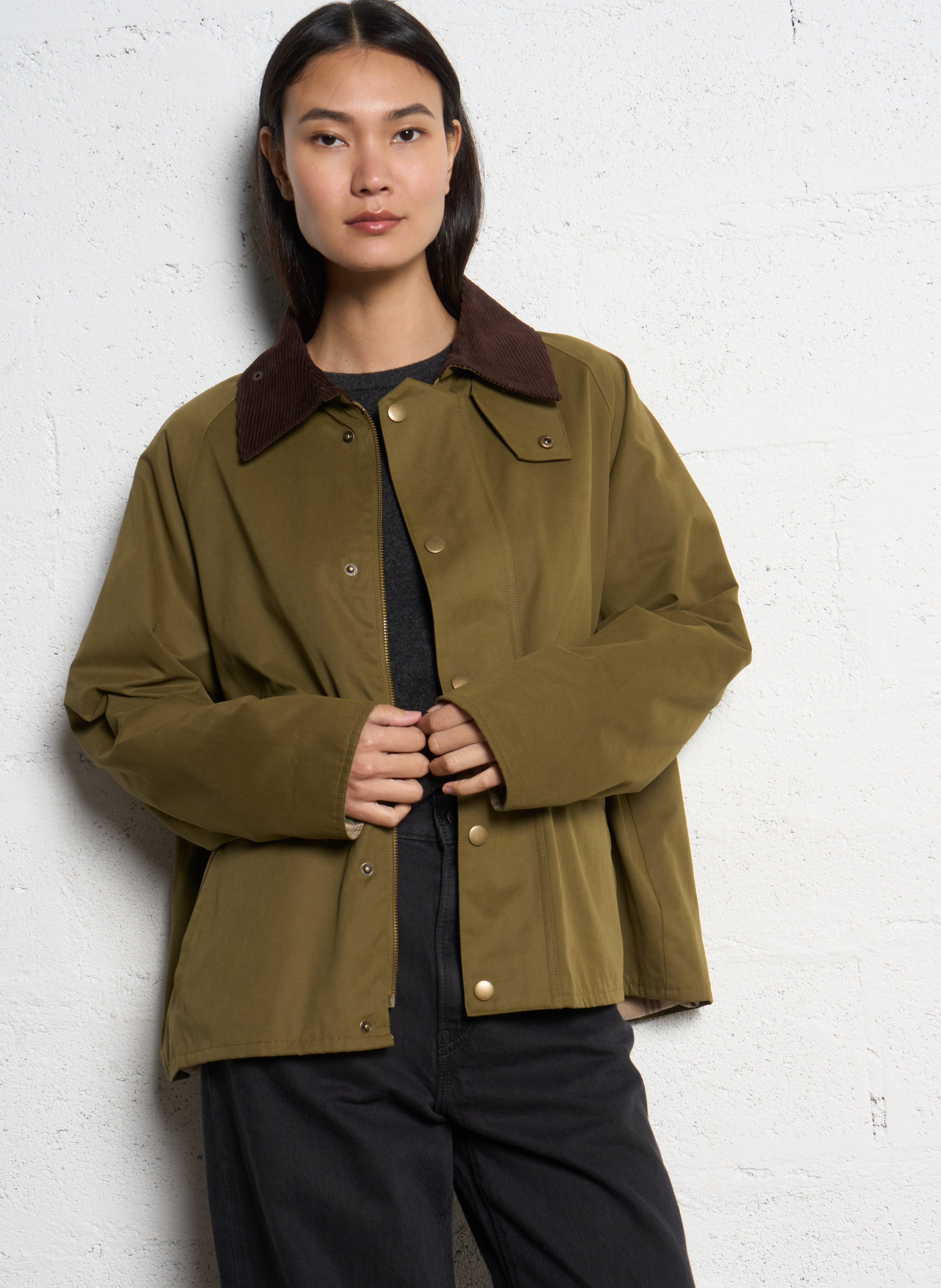 Oversized jacket with tailored collar JC SOPHIE Green