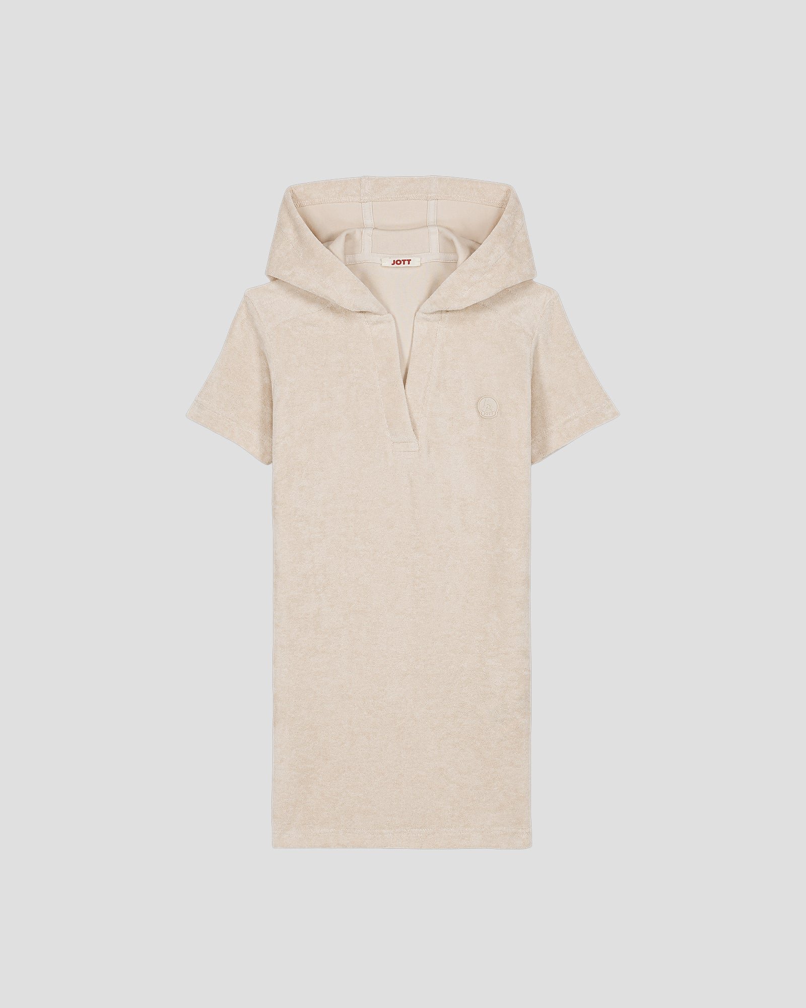 Kids' hooded terry cloth robe - flamingo JOTT White