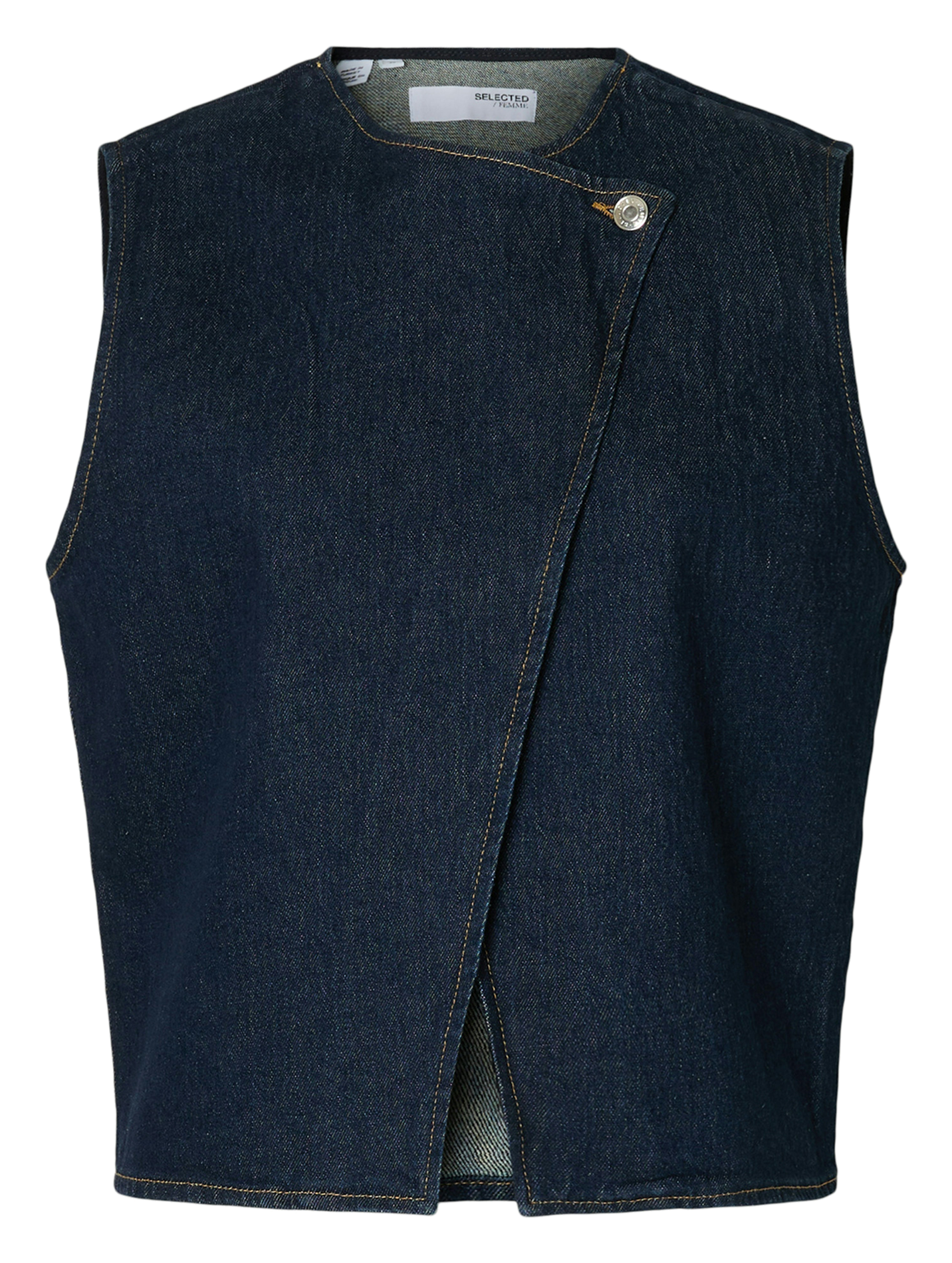Top en jean droit SELECTED Bleu