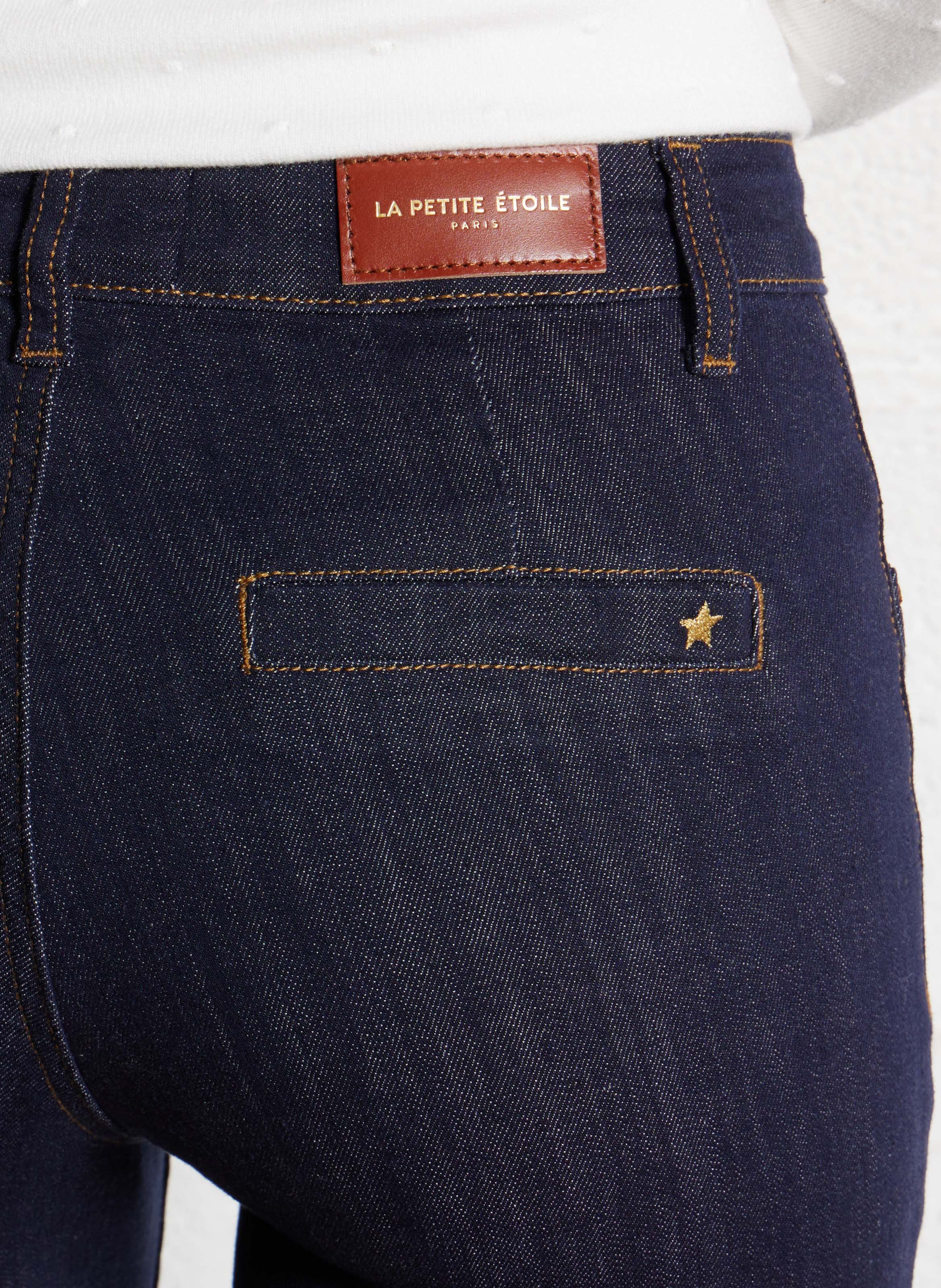 Jean flare en coton mélangé LA PETITE ETOILE Bleu