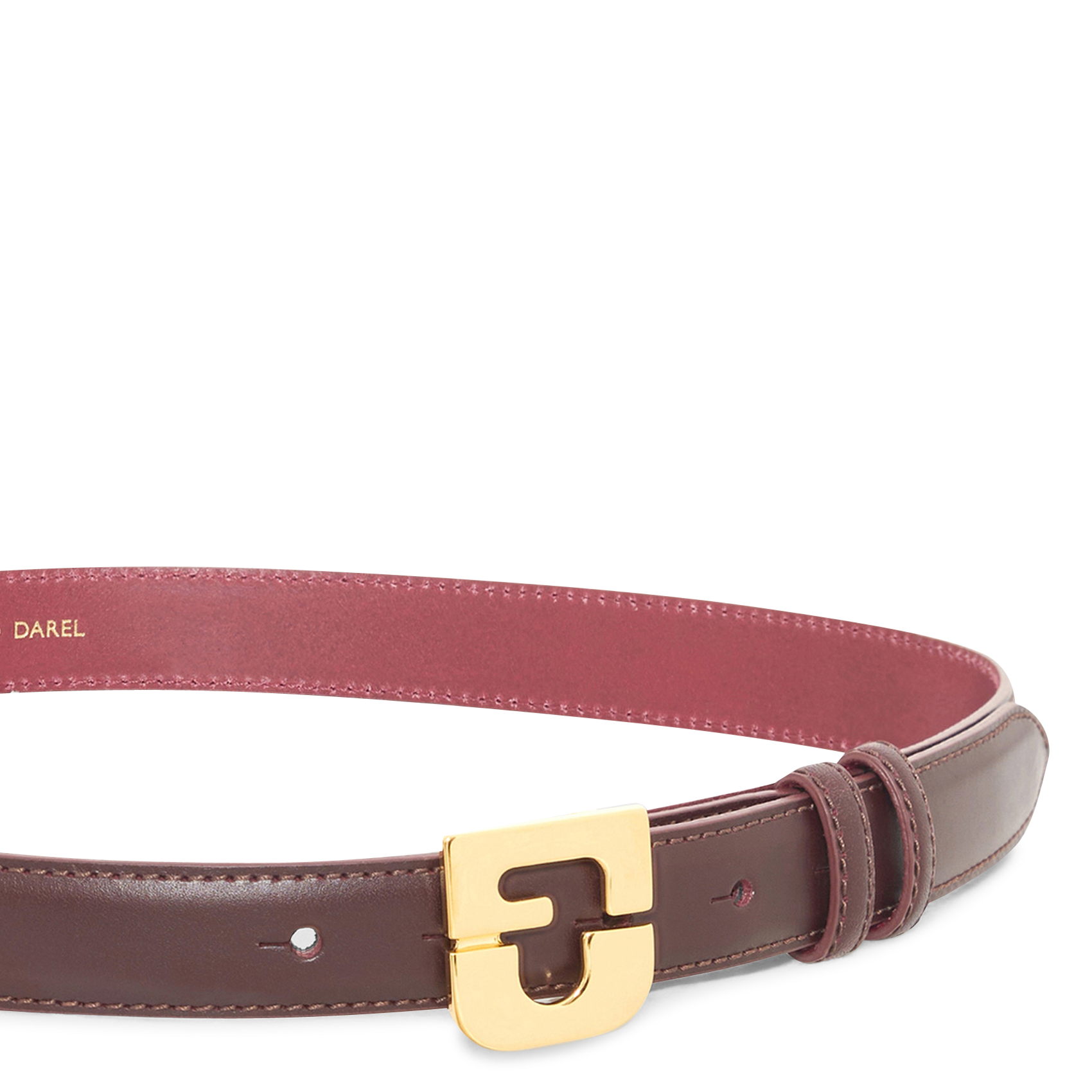 Cracked-effect belt GERARD DAREL Red