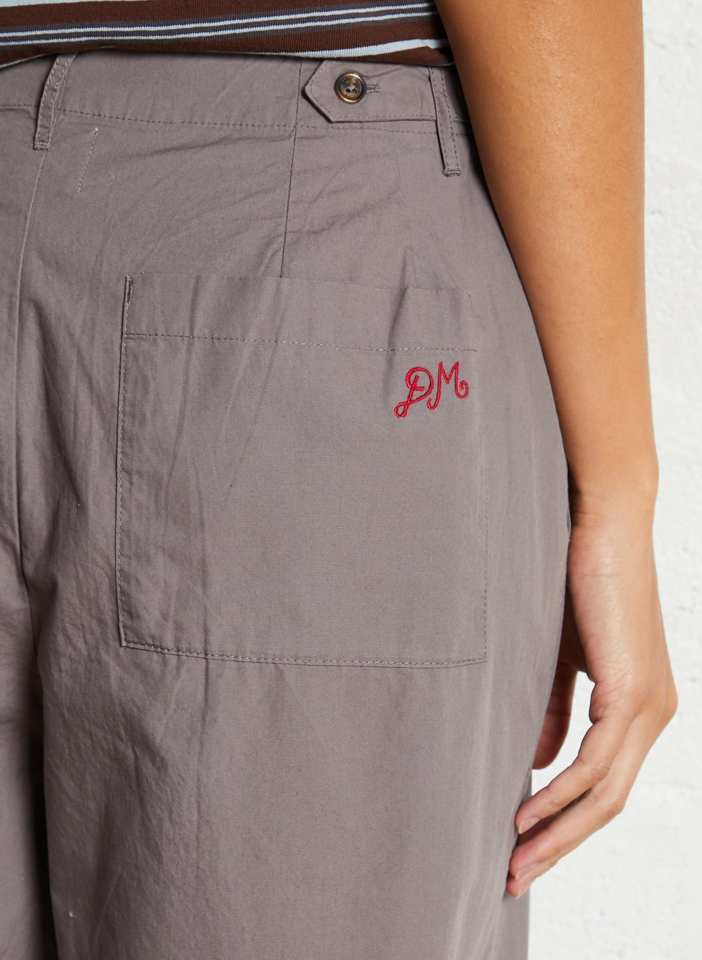 Wijde broek met zakken van biologisch katoen DAMSON MADDER Grijs