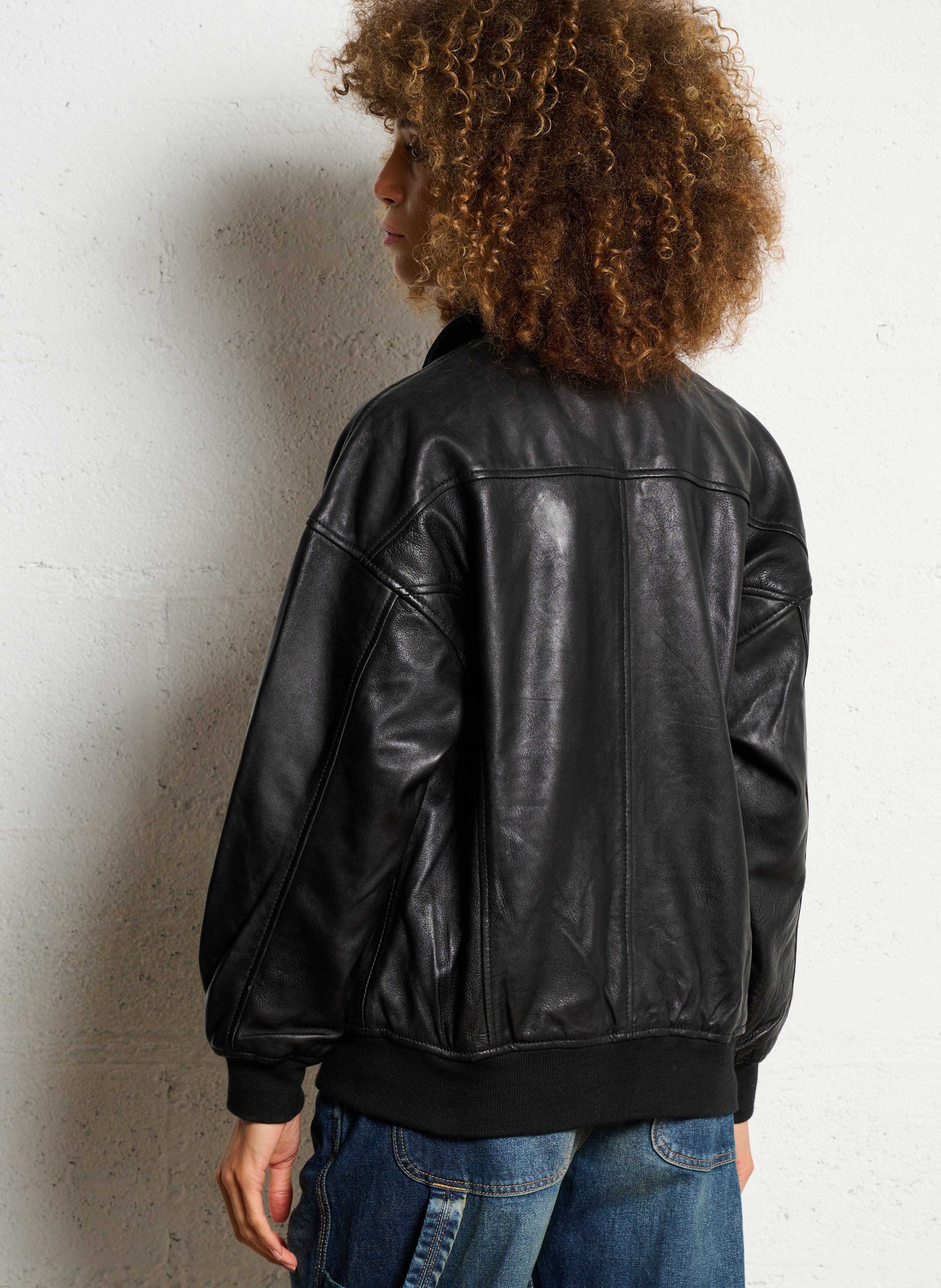 Blouson en cuir  SCHOTT Noir