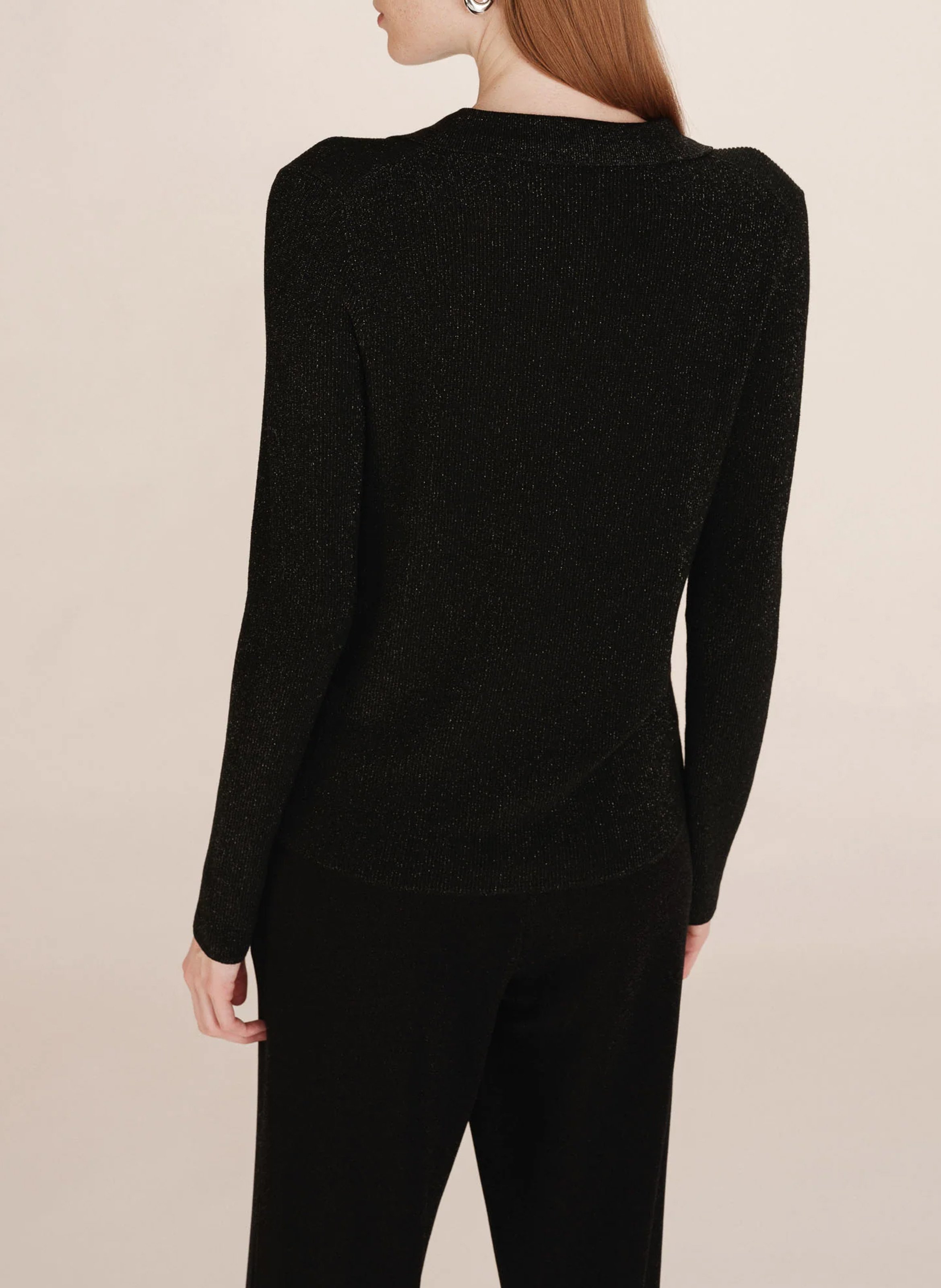 Cardigan with classic collar GRACE ET MILA Black