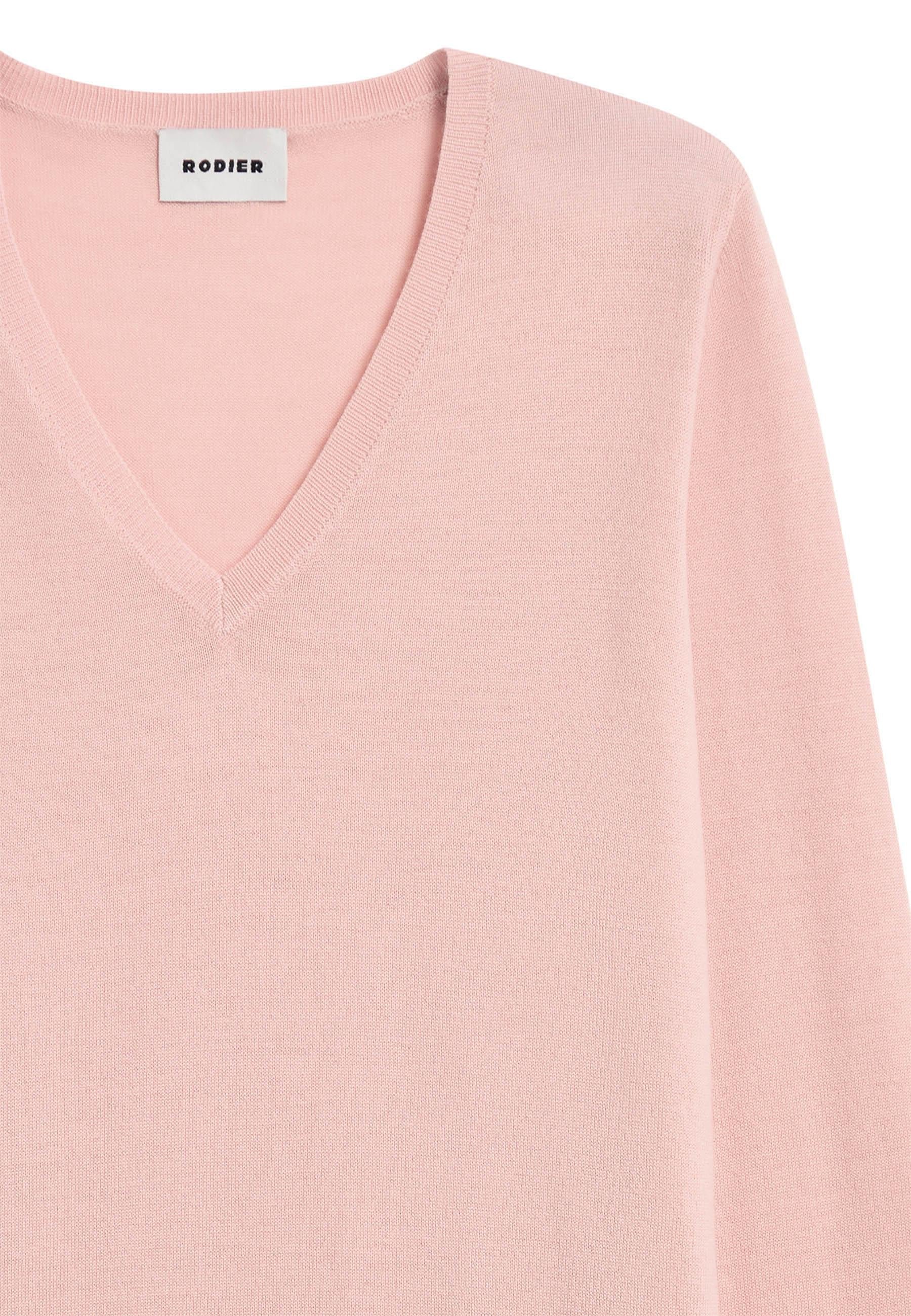 Bunelle wool V-neck sweater RODIER Pink